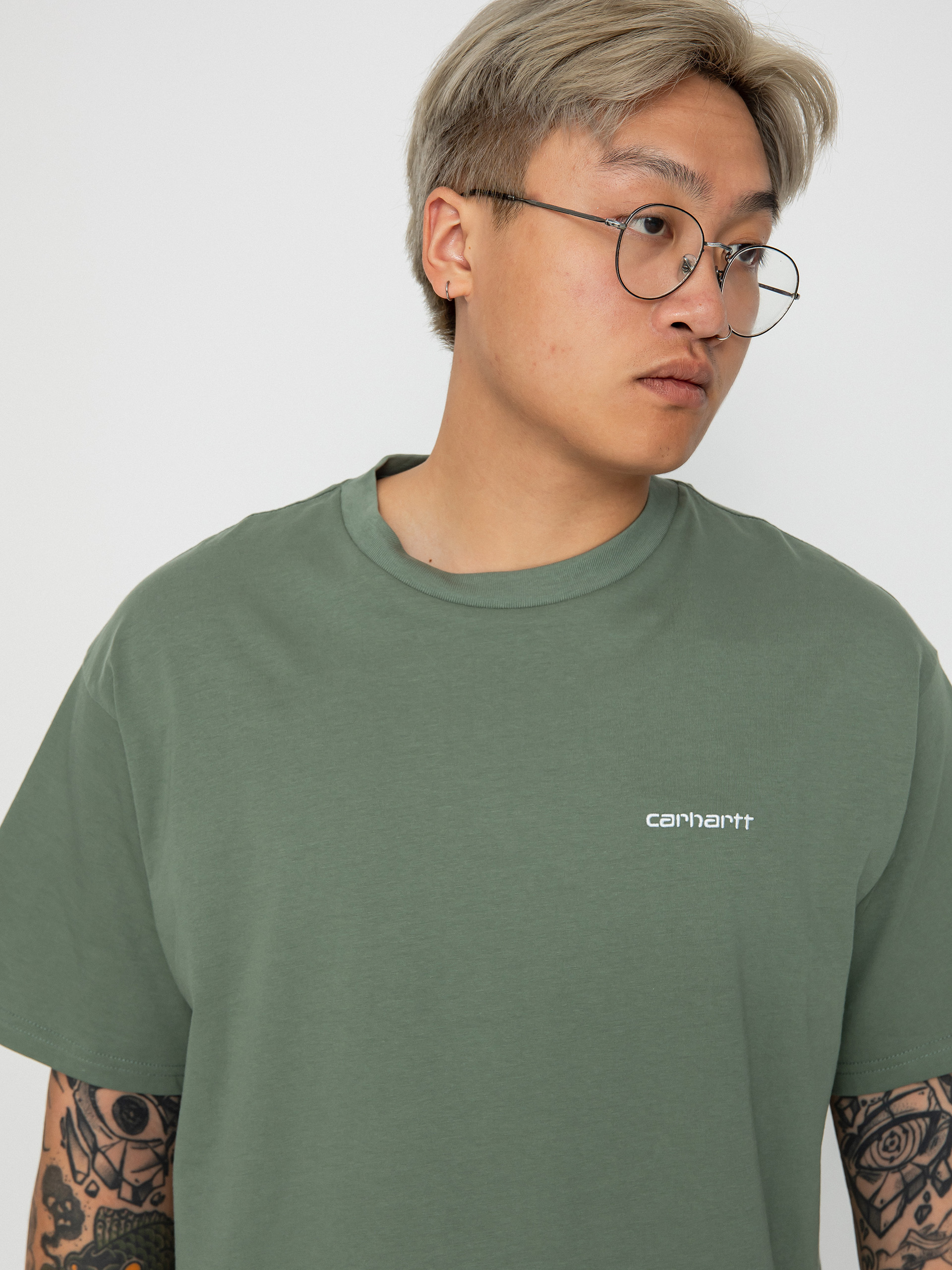 Carhartt WIP Script Embroidery T-Shirt (park/white)