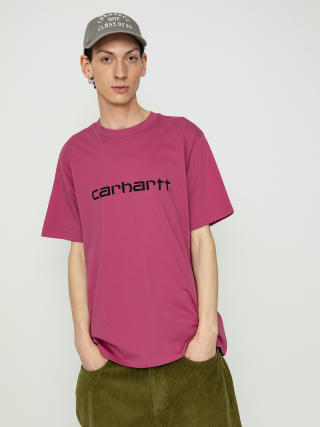 Carhartt WIP Script T-Shirt (magenta/black)