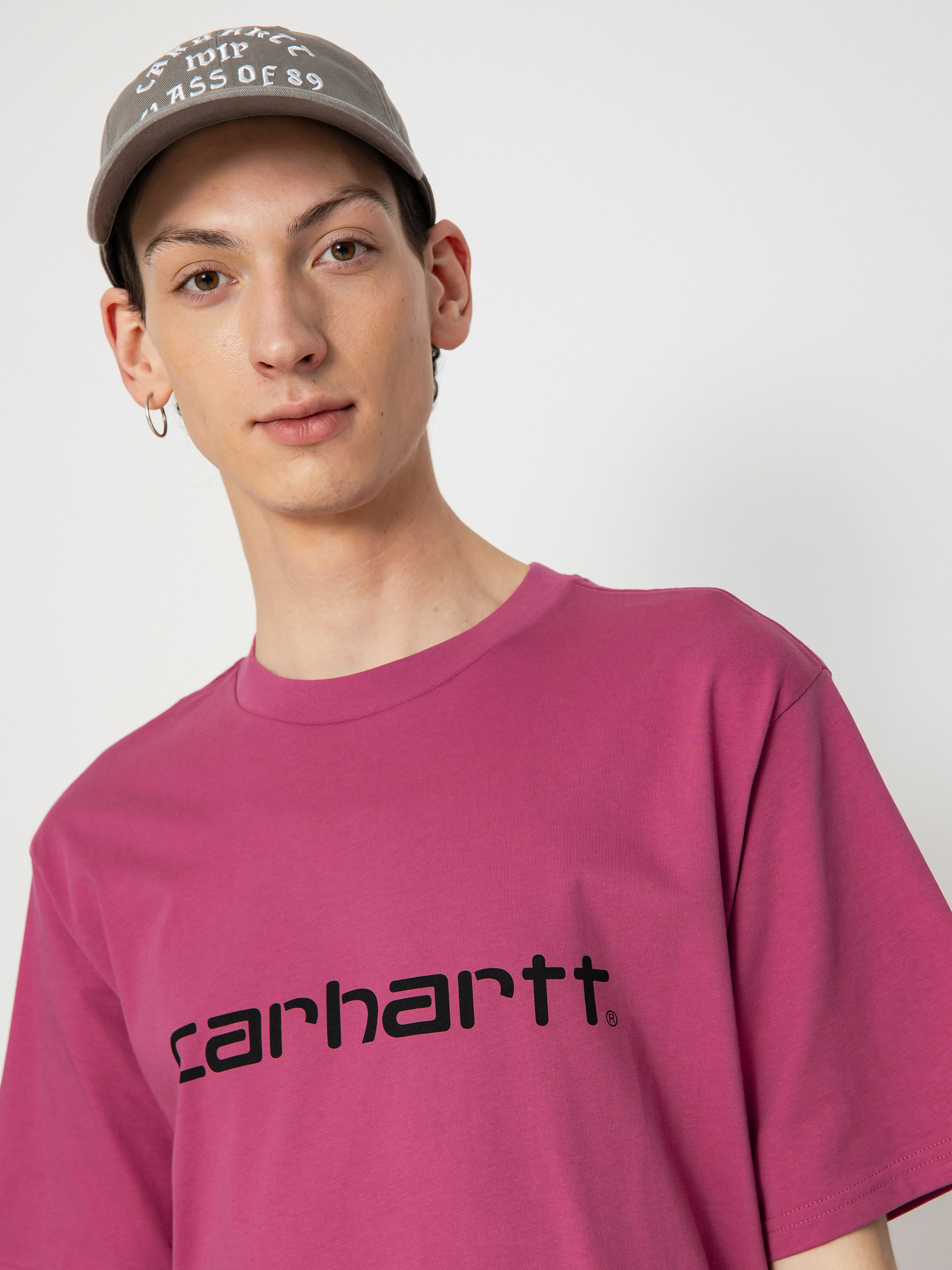 Carhartt WIP Script T-Shirt (magenta/black)