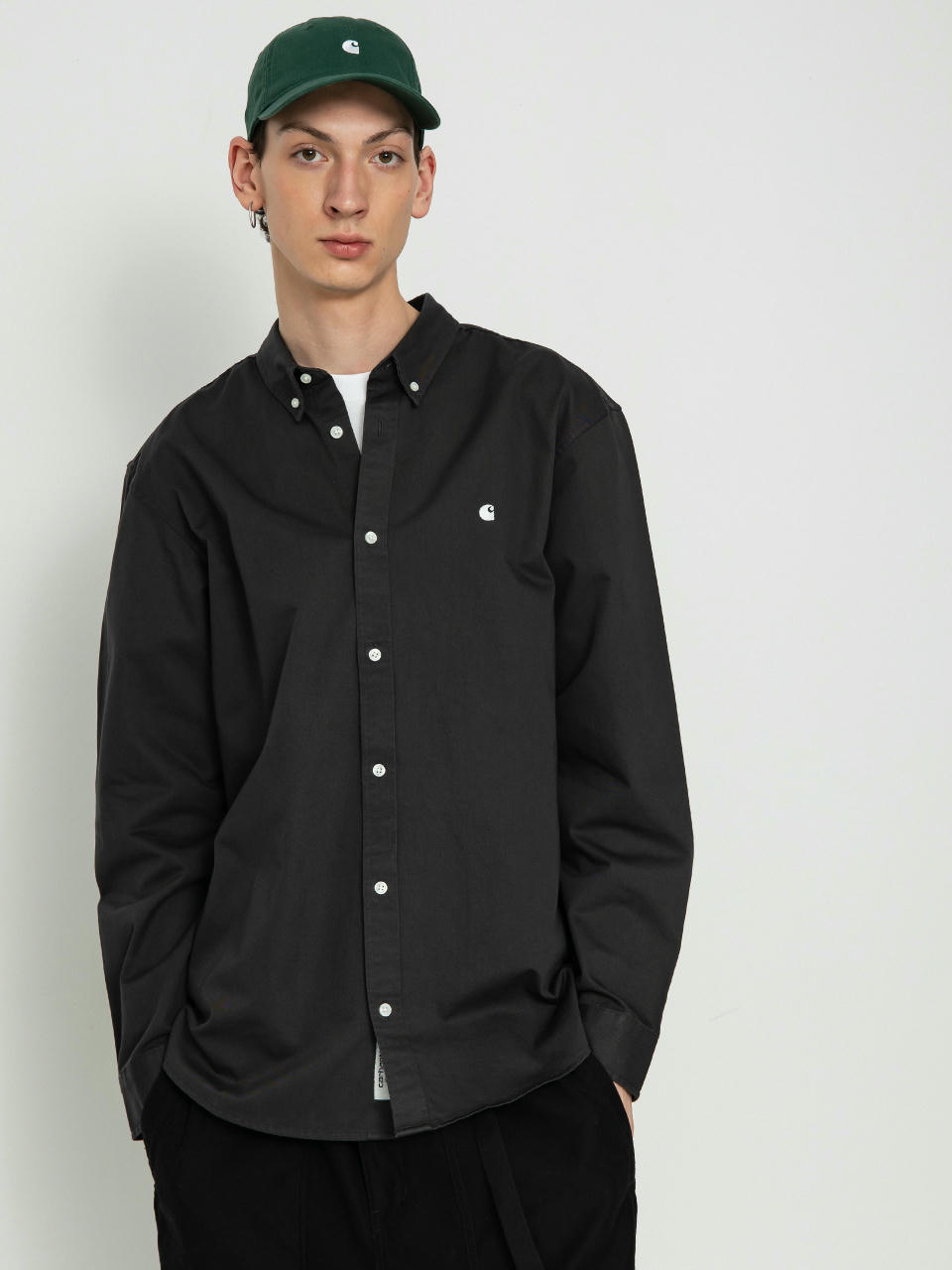 Carhartt WIP Madison Hemd (charcoal/white)