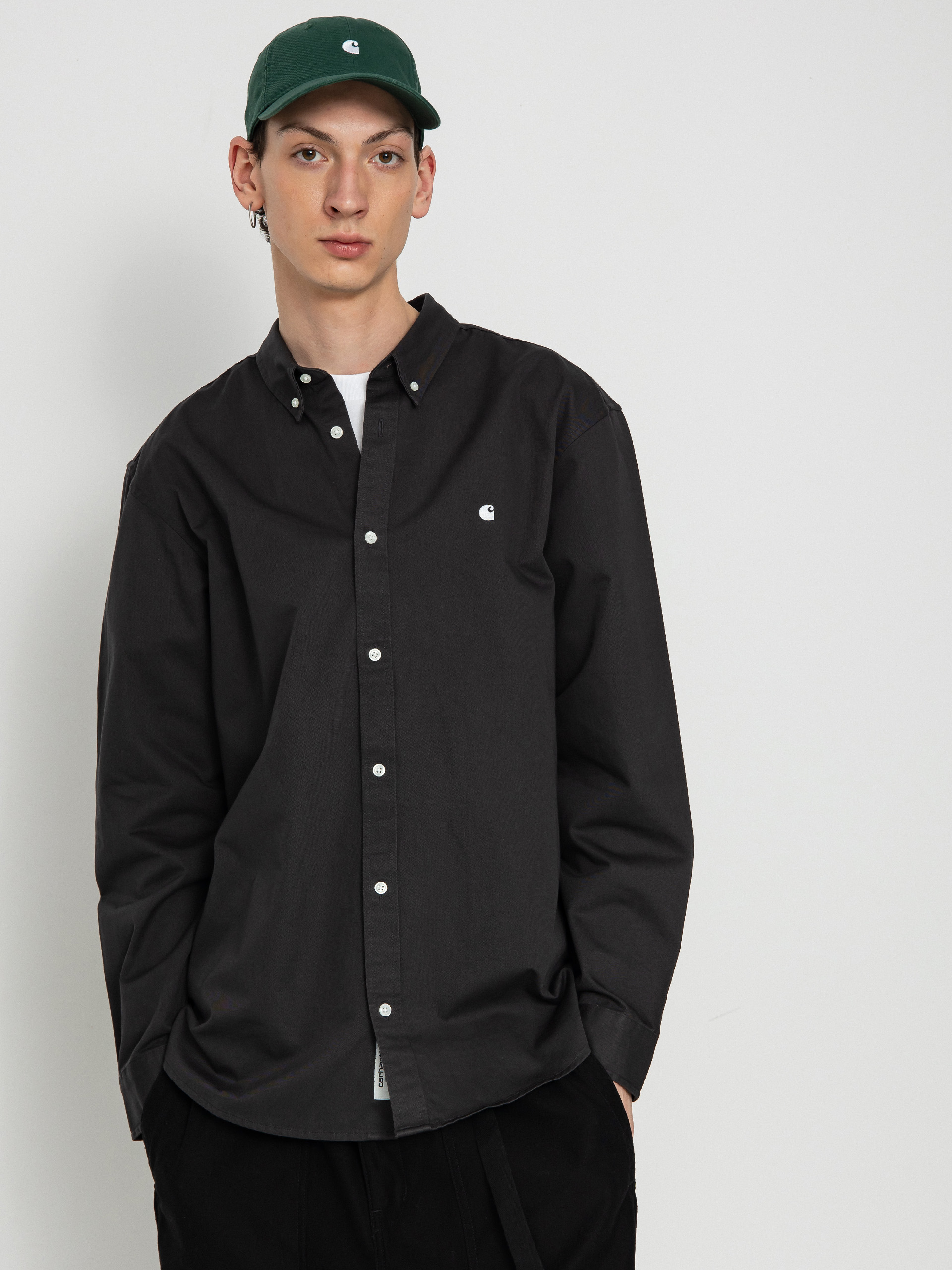 Carhartt WIP Madison Hemd (charcoal/white)