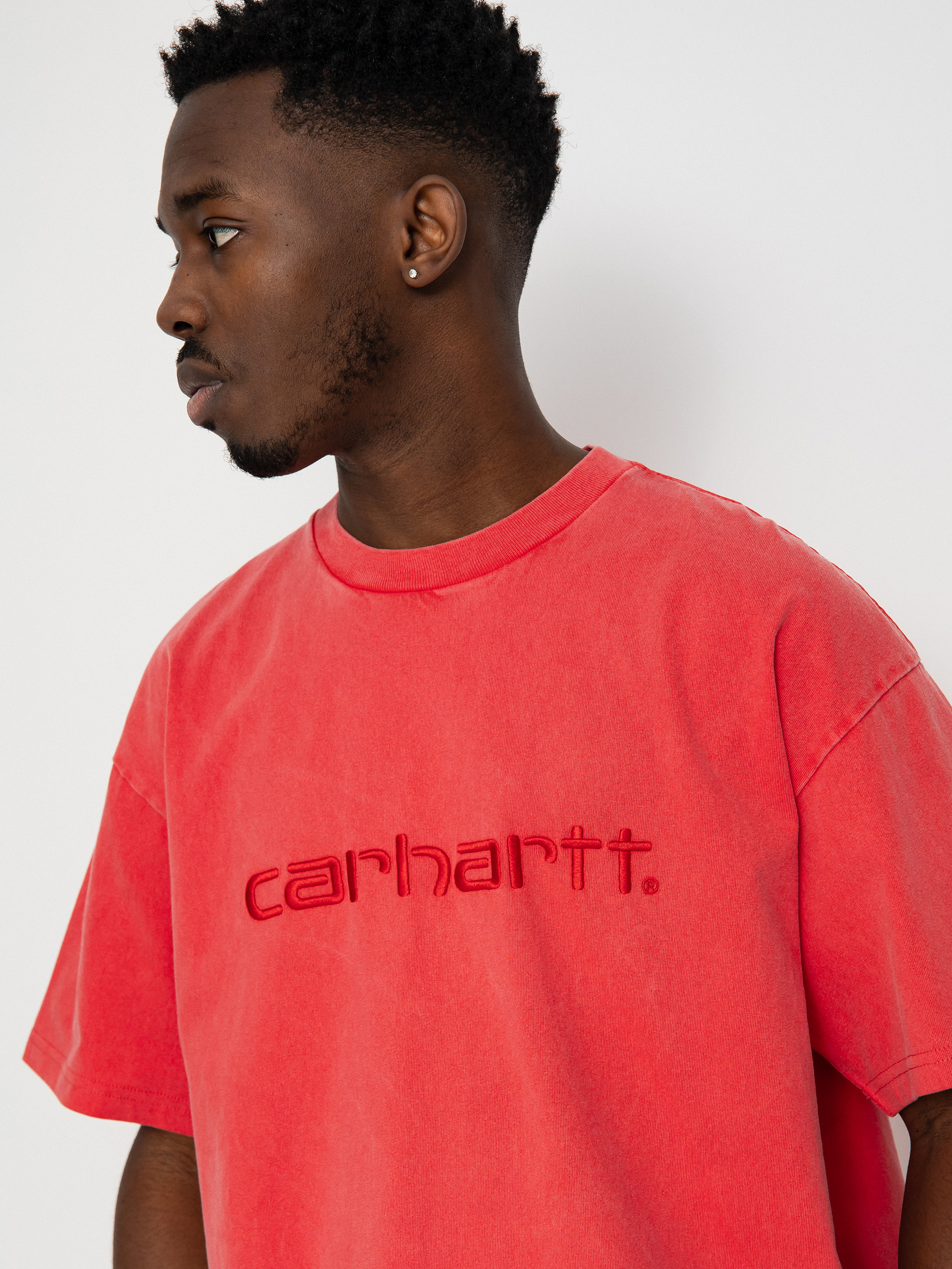 ★2024SS新作★CARHARTT★S/S DUSTER T-SHIRT S/S Duster T-Shirt (dahlia garment dyed) – Capsul