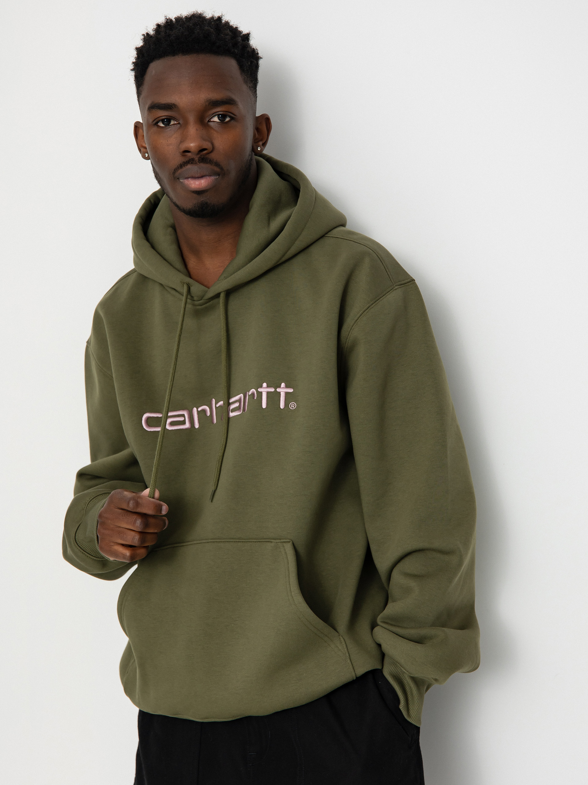 Carhartt WIP Hoodie Carhartt HD green dundee glassy pink