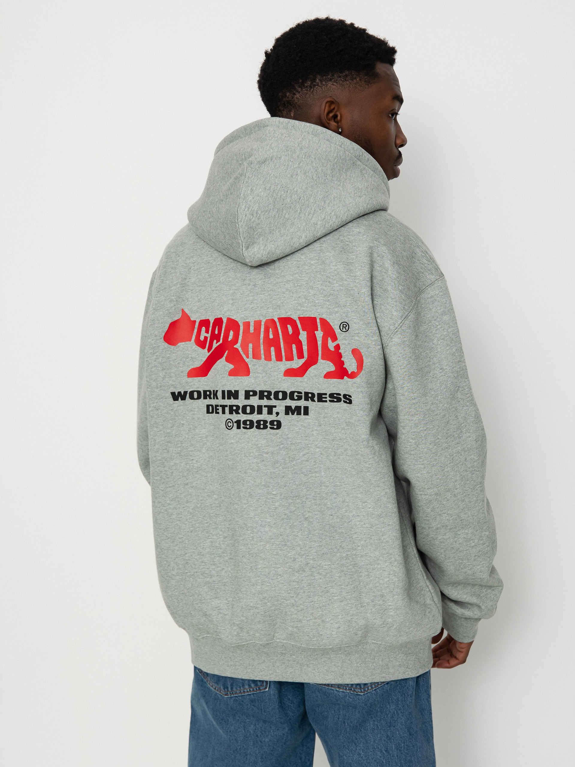 Carhartt WIP Rocky Script HD Hoodie (grey heather)