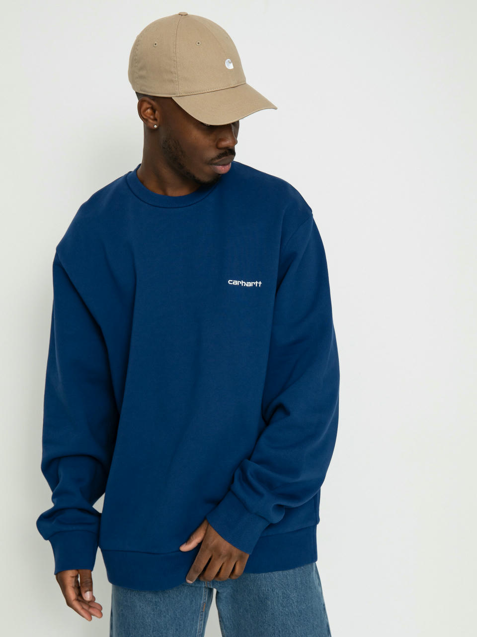 Carhartt WIP Script Embroidery Sweatshirt (elder/white)