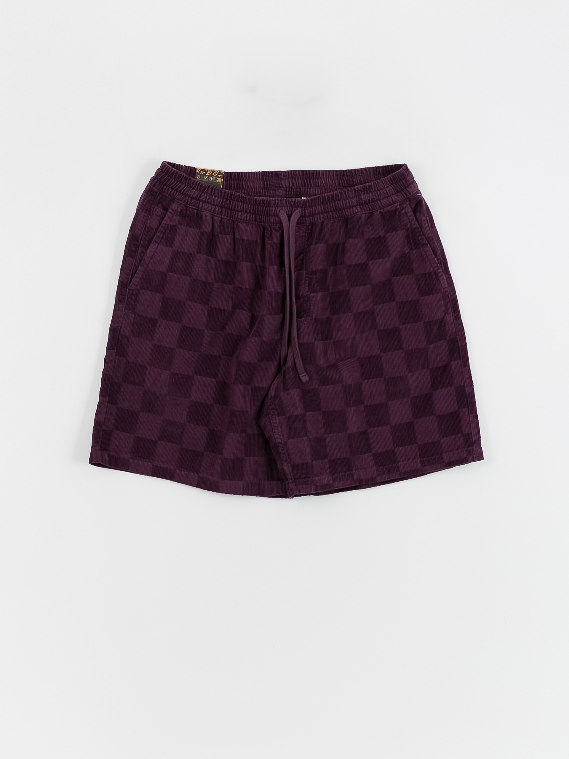 Vans Range Checkbrd Cord Loose Shorts (blackberry wine)