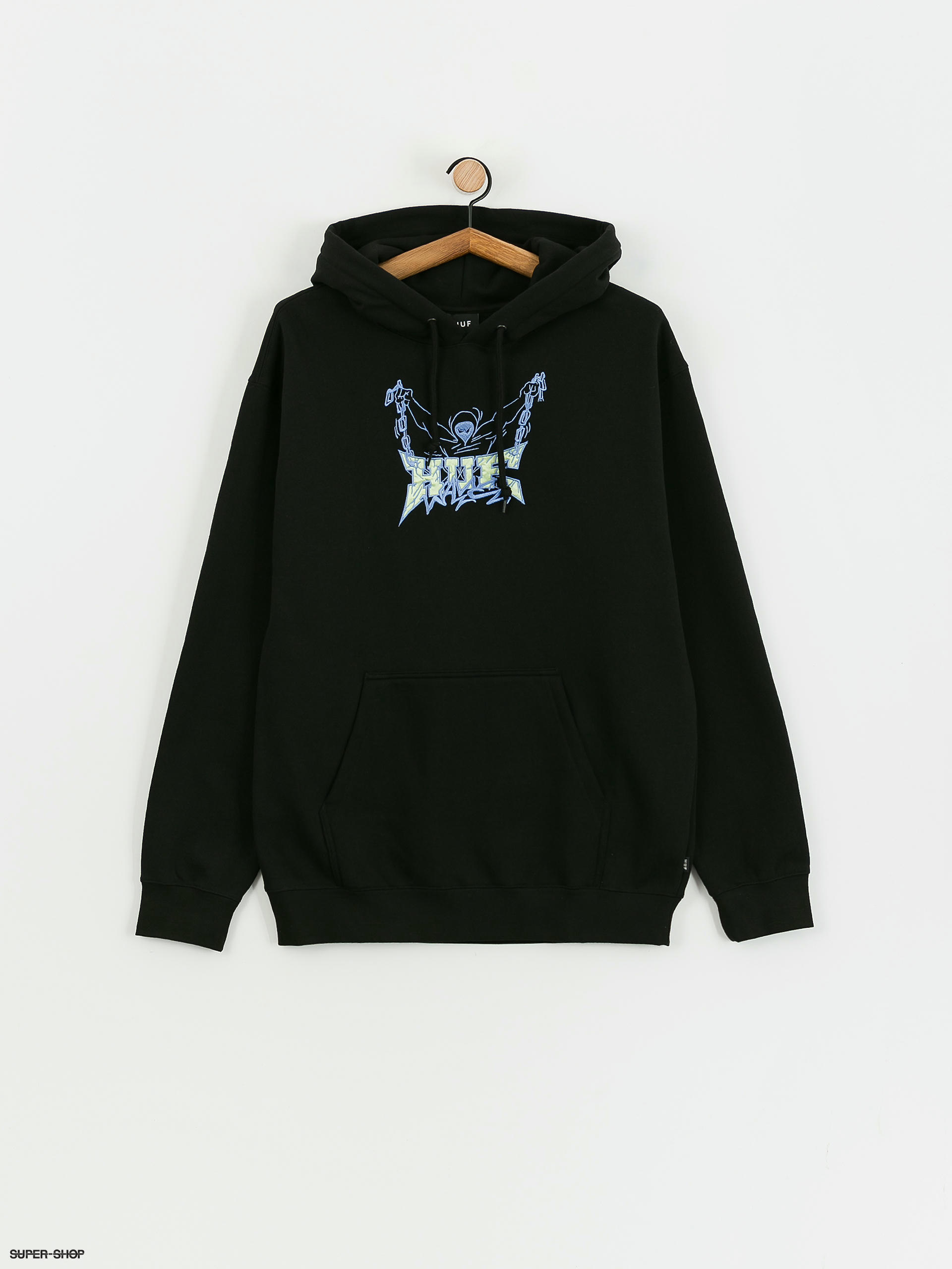 Black retailer huf hoodie