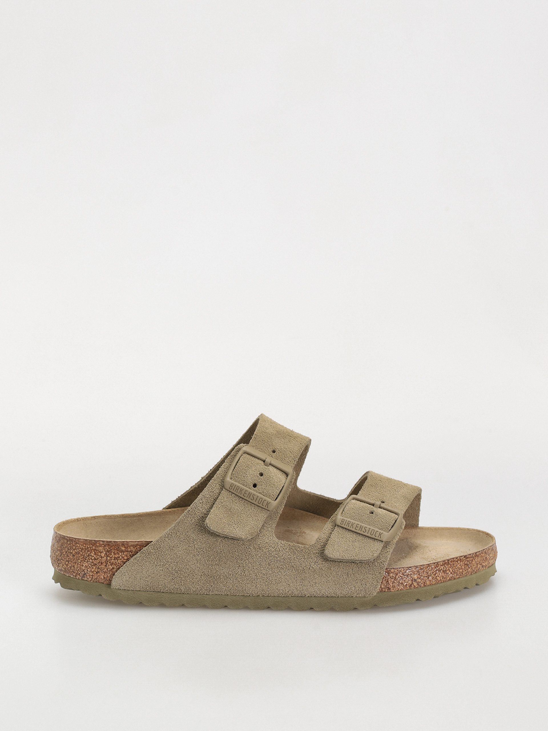 Birkenstock Arizona Suede Leather Regular Flip Flops Braun taupe