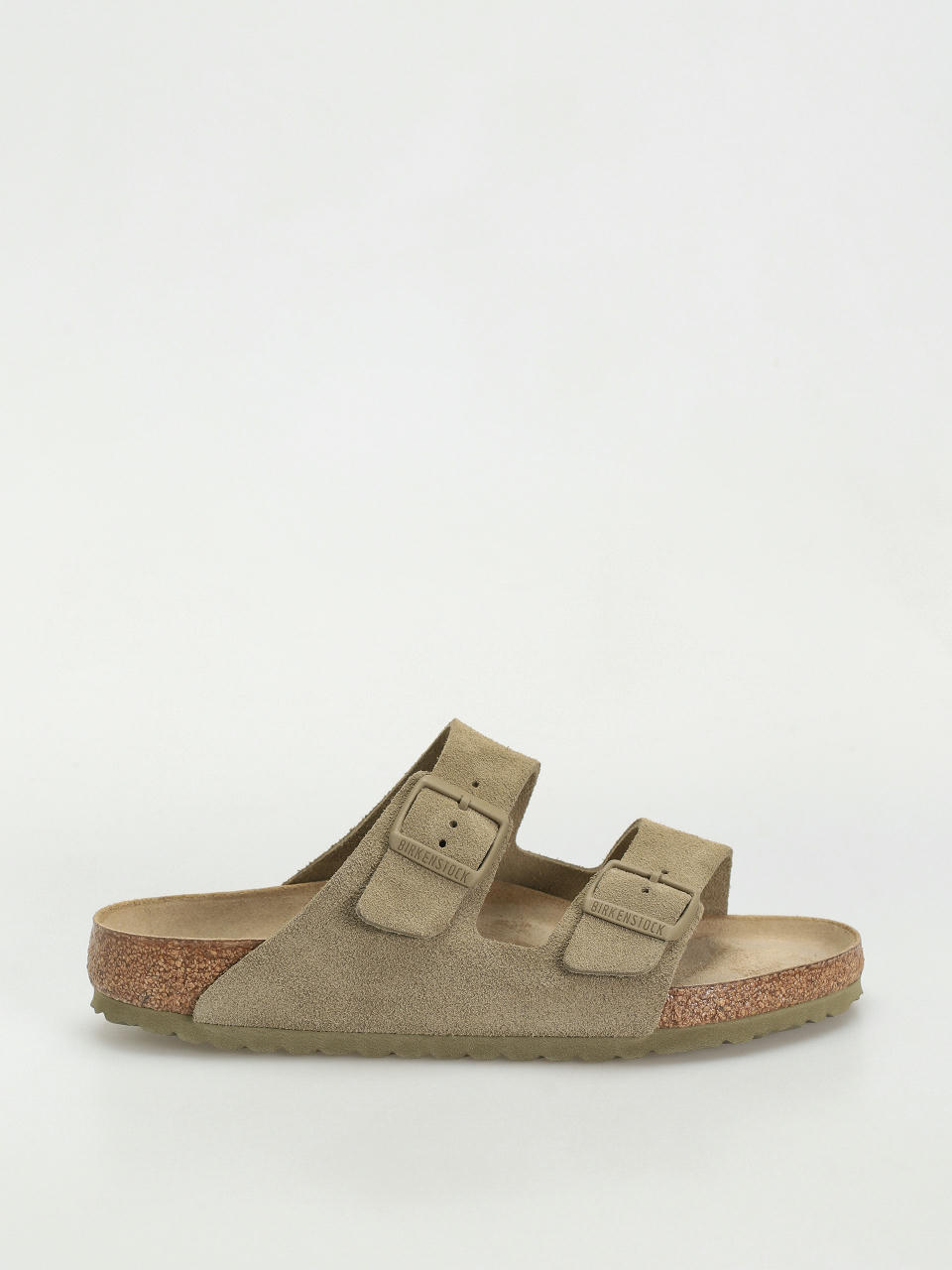 Birkenstock Flip-flops Arizona Suede Leather Regular (faded khaki)