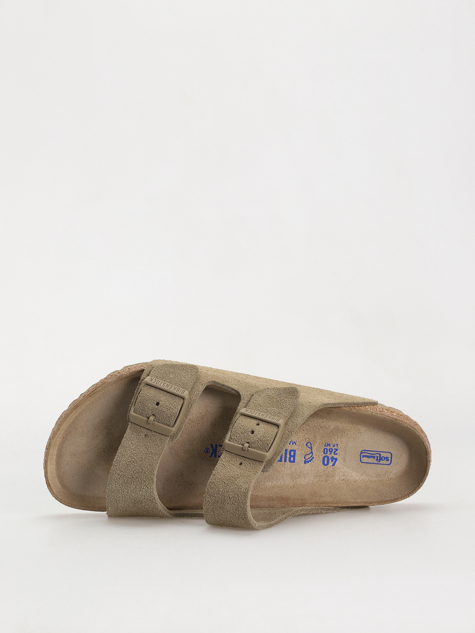 Birkenstock Flip-flops Arizona Suede Leather Regular (faded khaki)