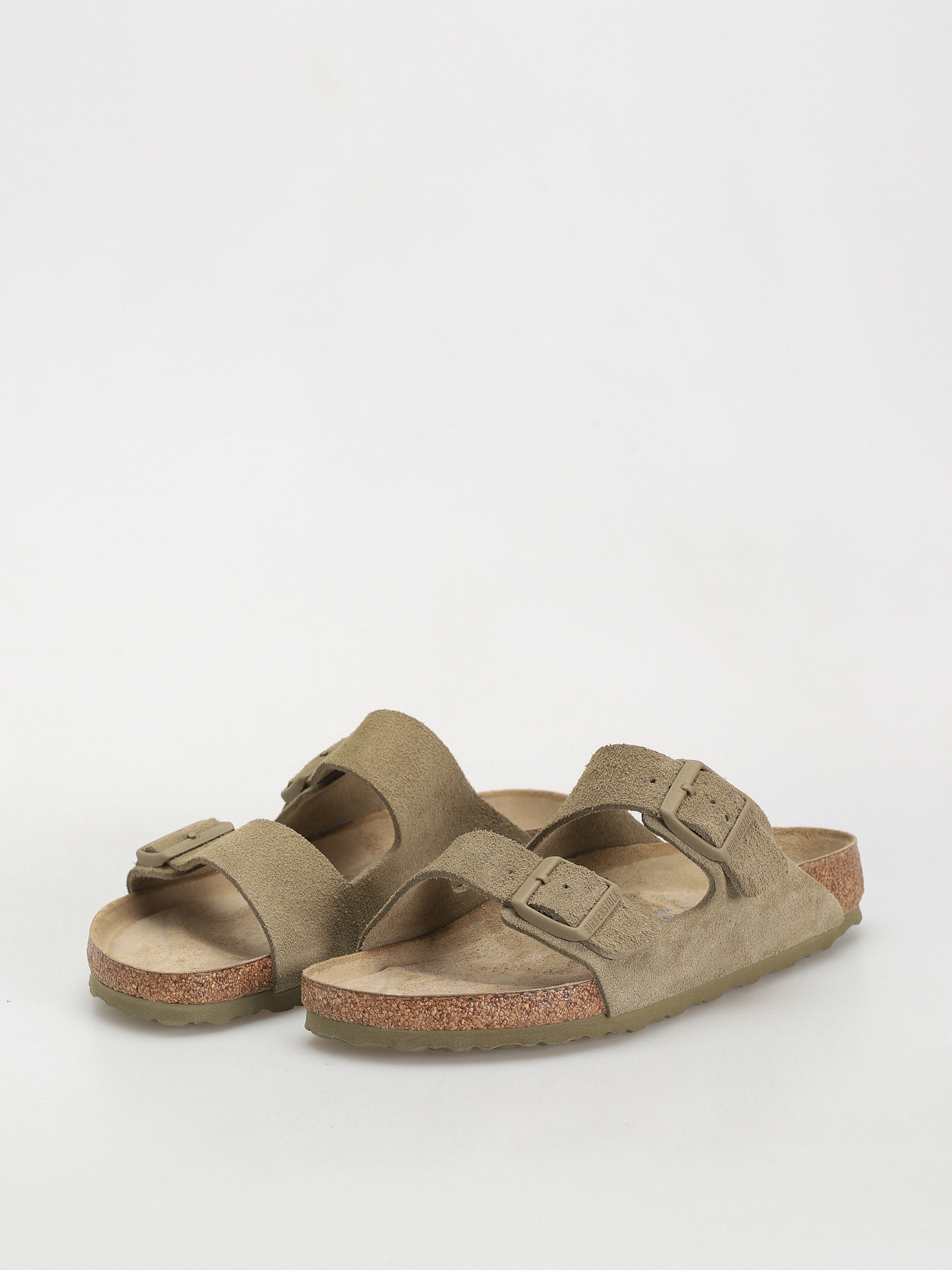 Birkenstock Flip-flops Arizona Suede Leather Regular (faded khaki)