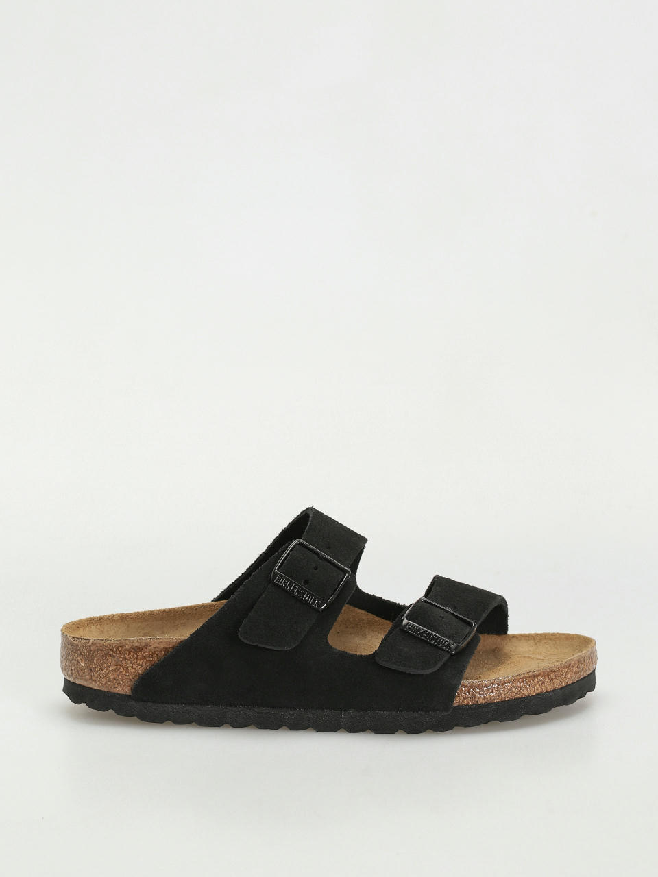 Birkenstock Flip-flops Arizona Suede Leather Narrow Wmn (black)