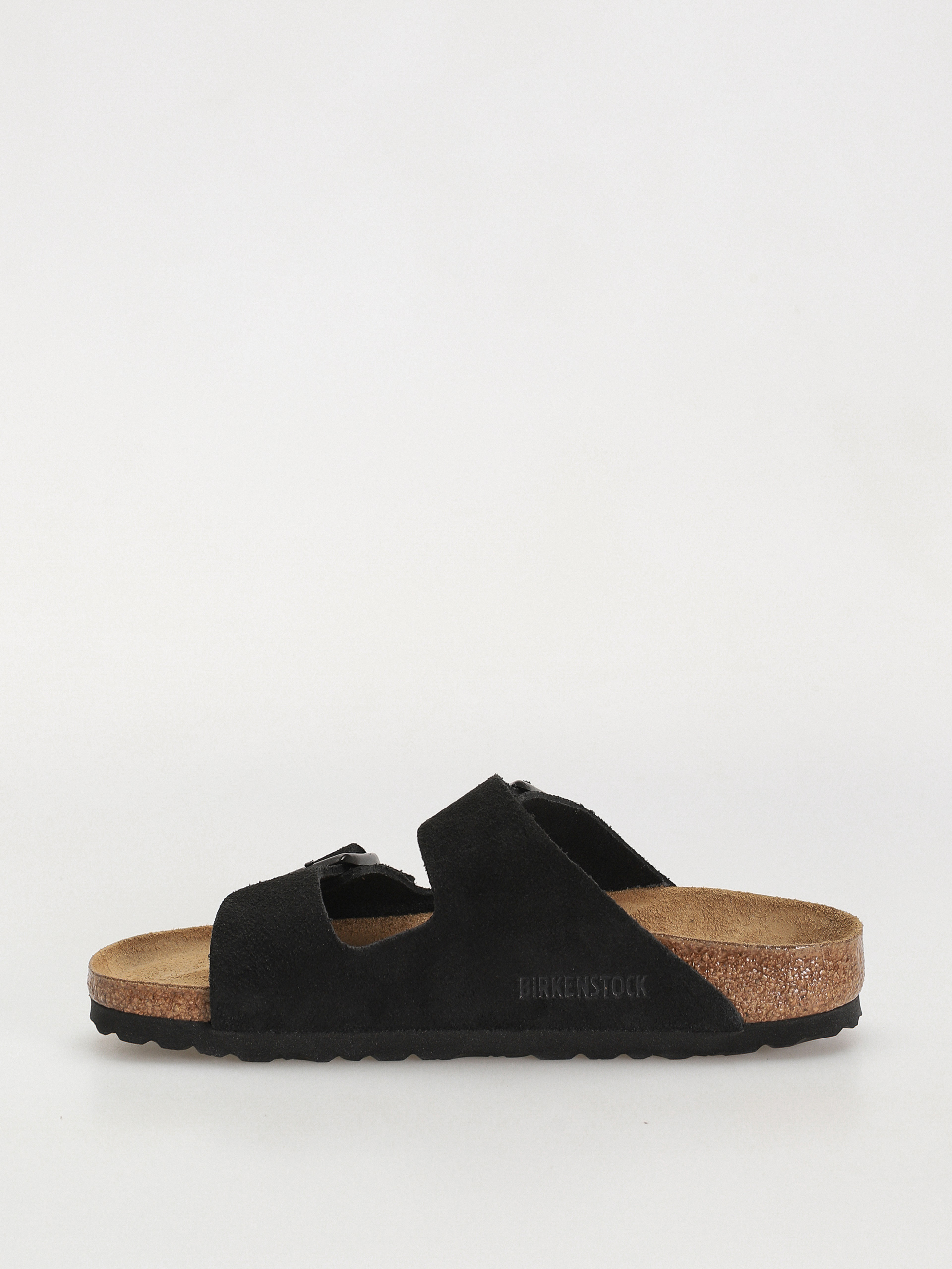 Birkenstock Flip Flops Arizona Suede Leather Narrow Wmn (black)