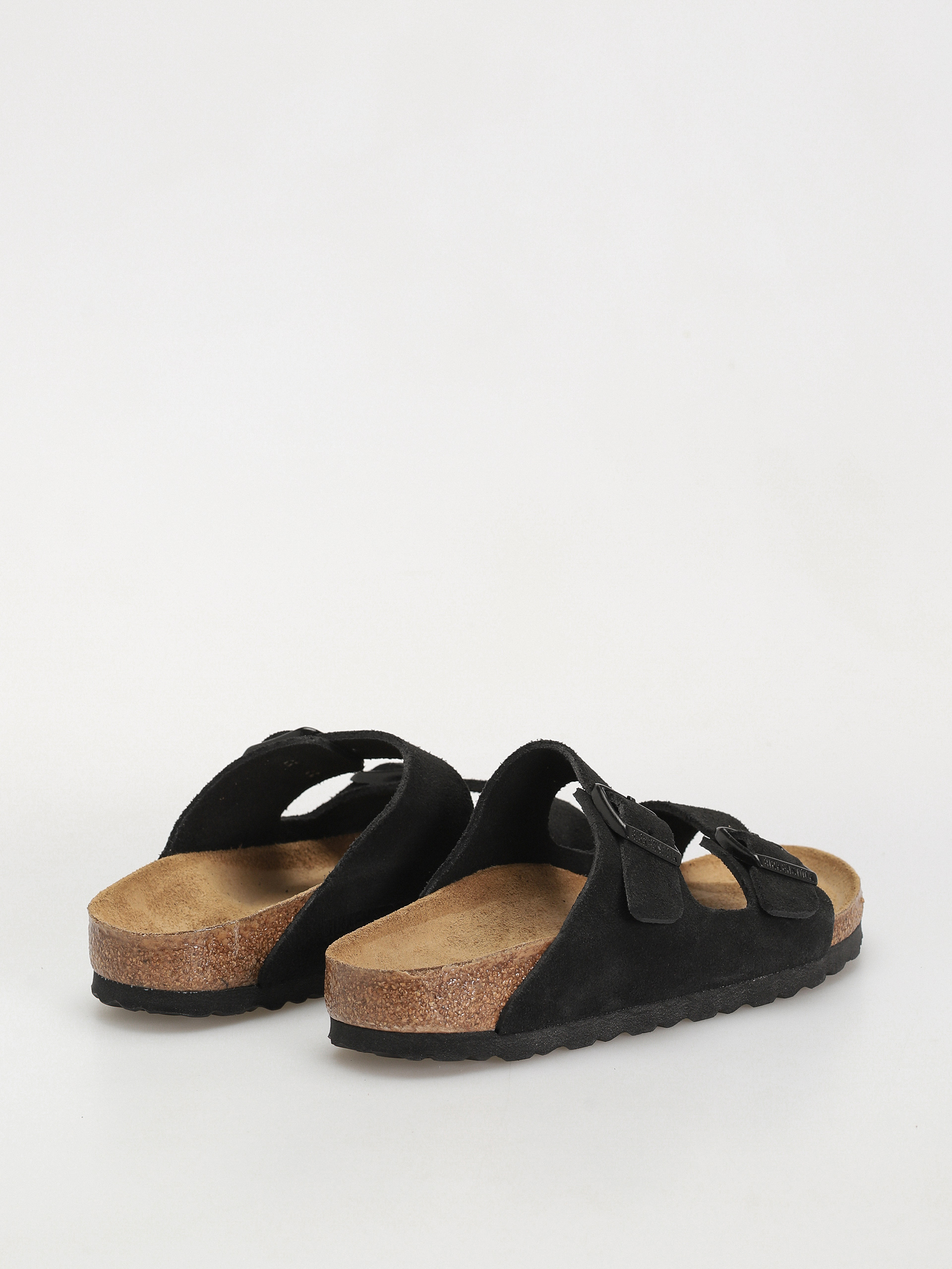 Birkenstock Flip Flops Arizona Suede Leather Narrow Wmn (black)