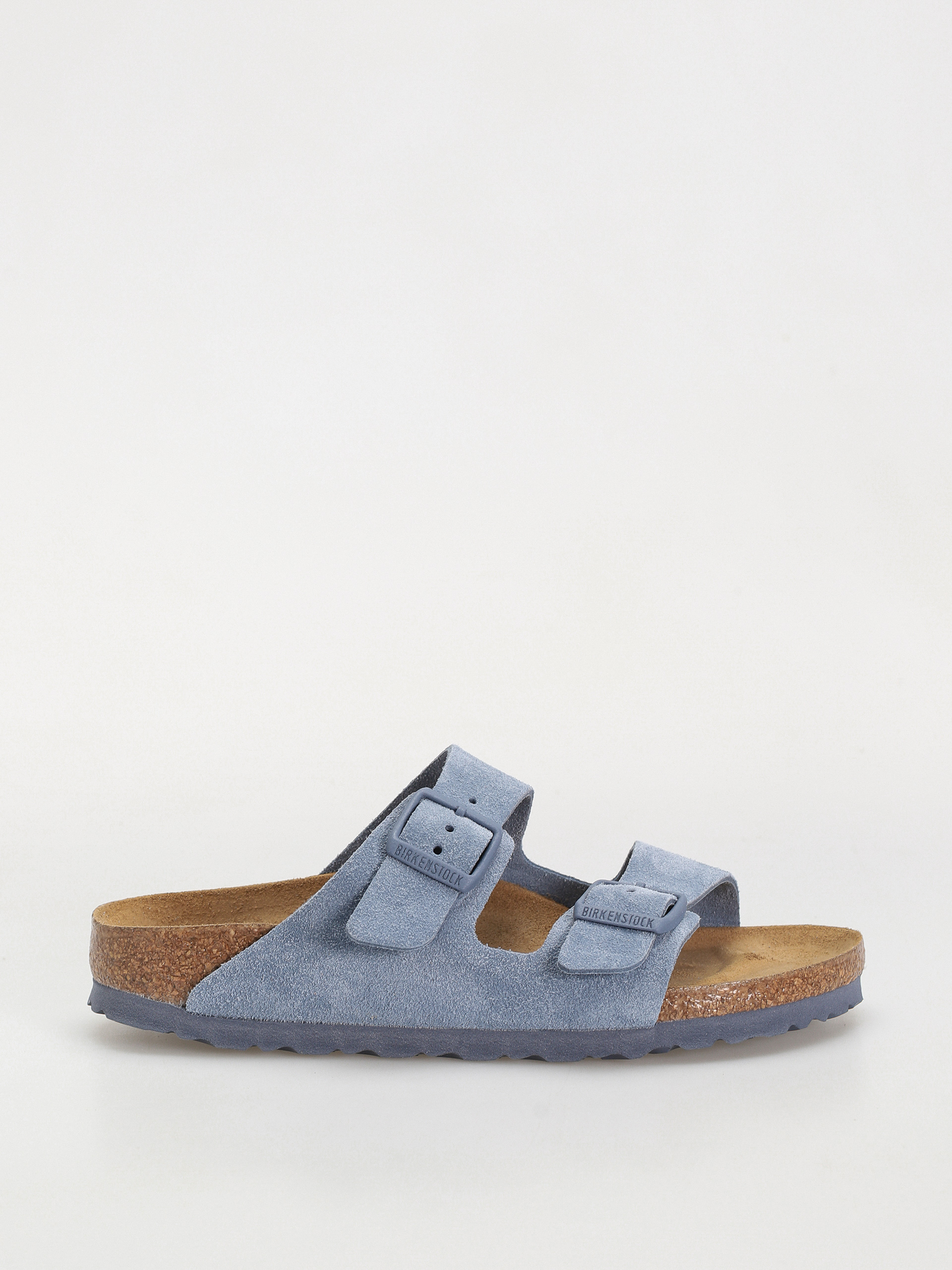 Birkenstock Flip Flops Arizona Suede Leather Narrow Wmn (elemental blue)