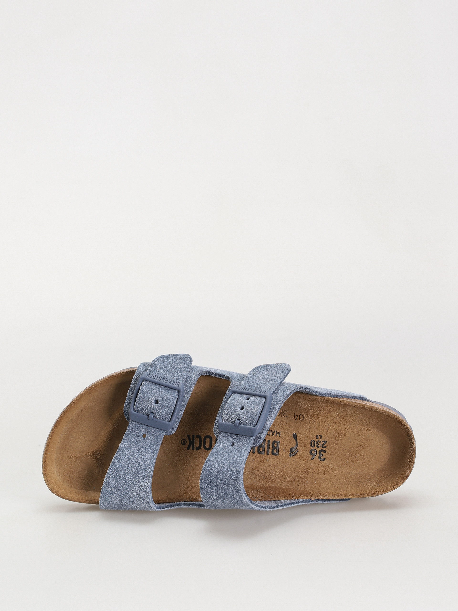 Birkenstock Flip-flops Arizona Suede Leather Narrow Wmn (elemental blue)