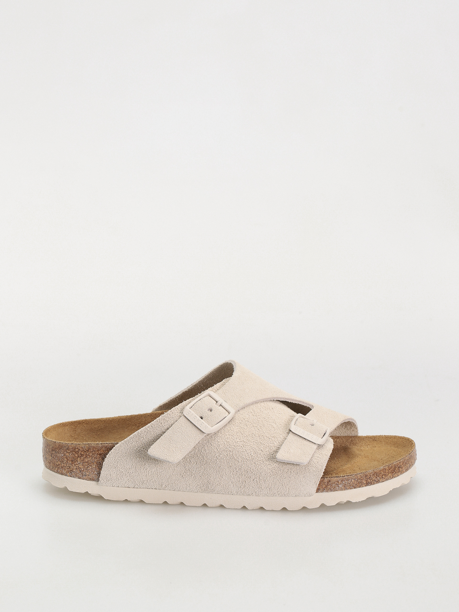 Birkenstock Flip-flops Zurich Suede Leather Narrow Wmn grey