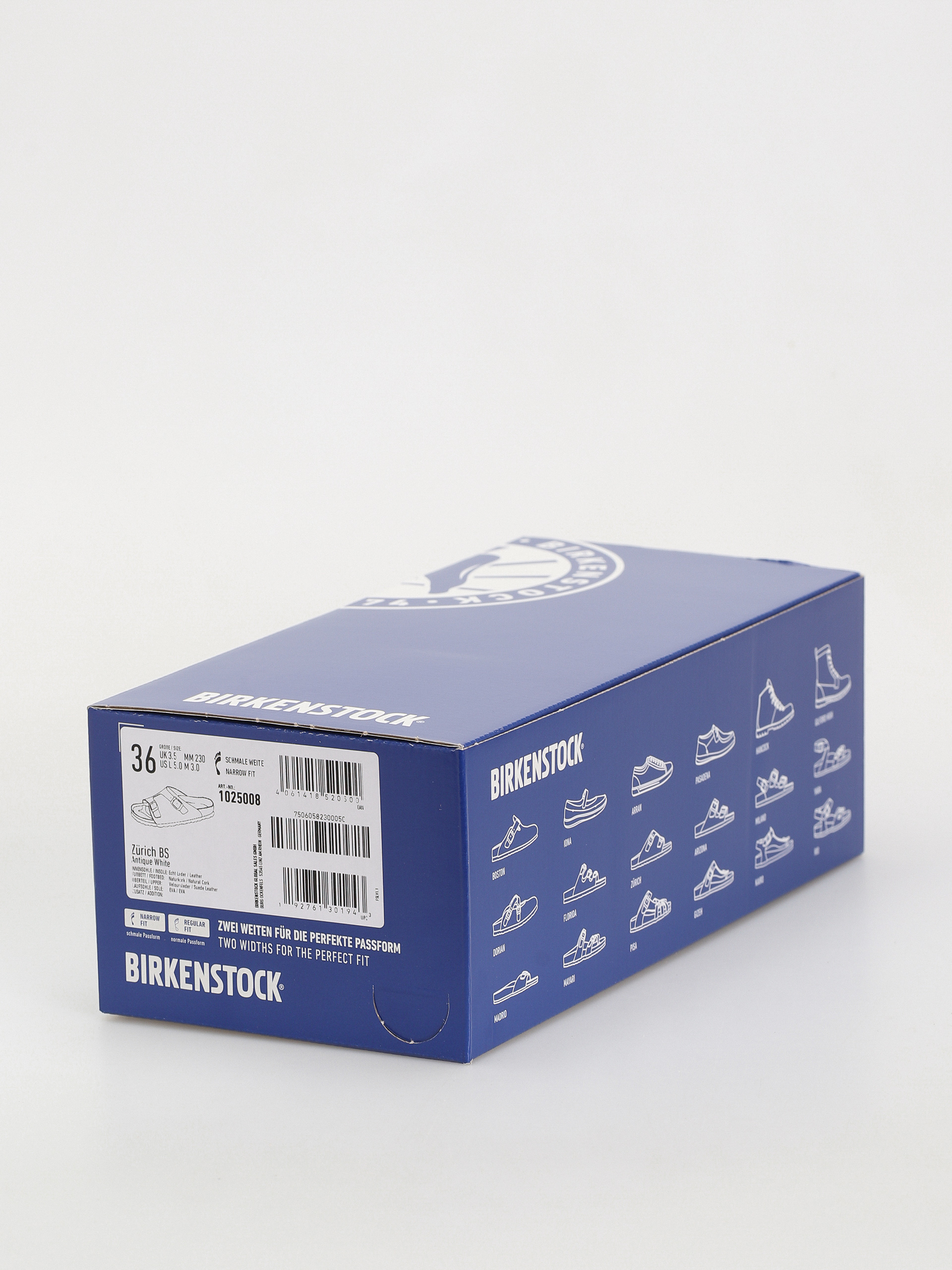 Birkenstock Flip-flops Zurich Suede Leather Narrow Wmn (antique white)