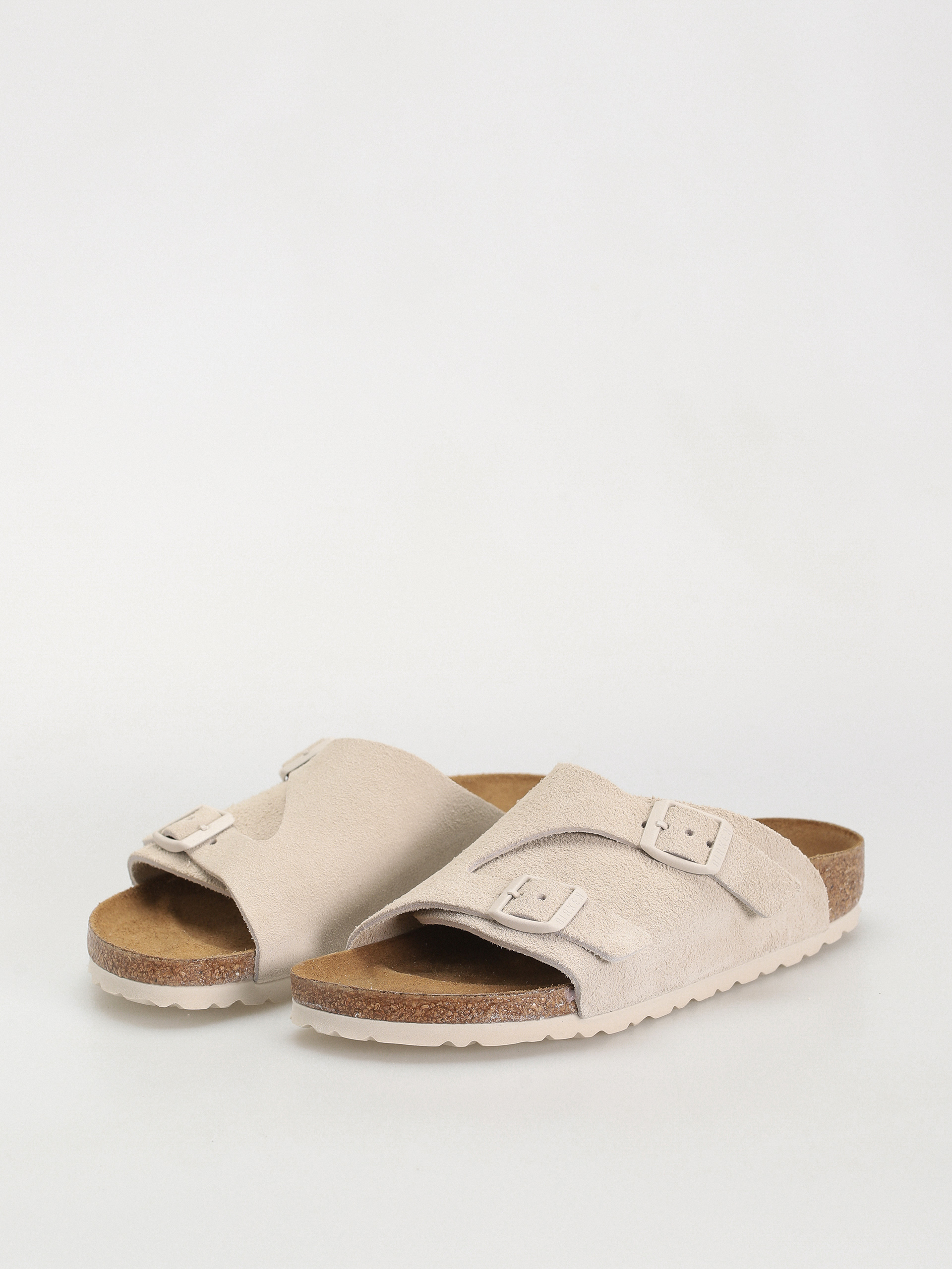 Birkenstock Flip-flops Zurich Suede Leather Narrow Wmn (antique white)