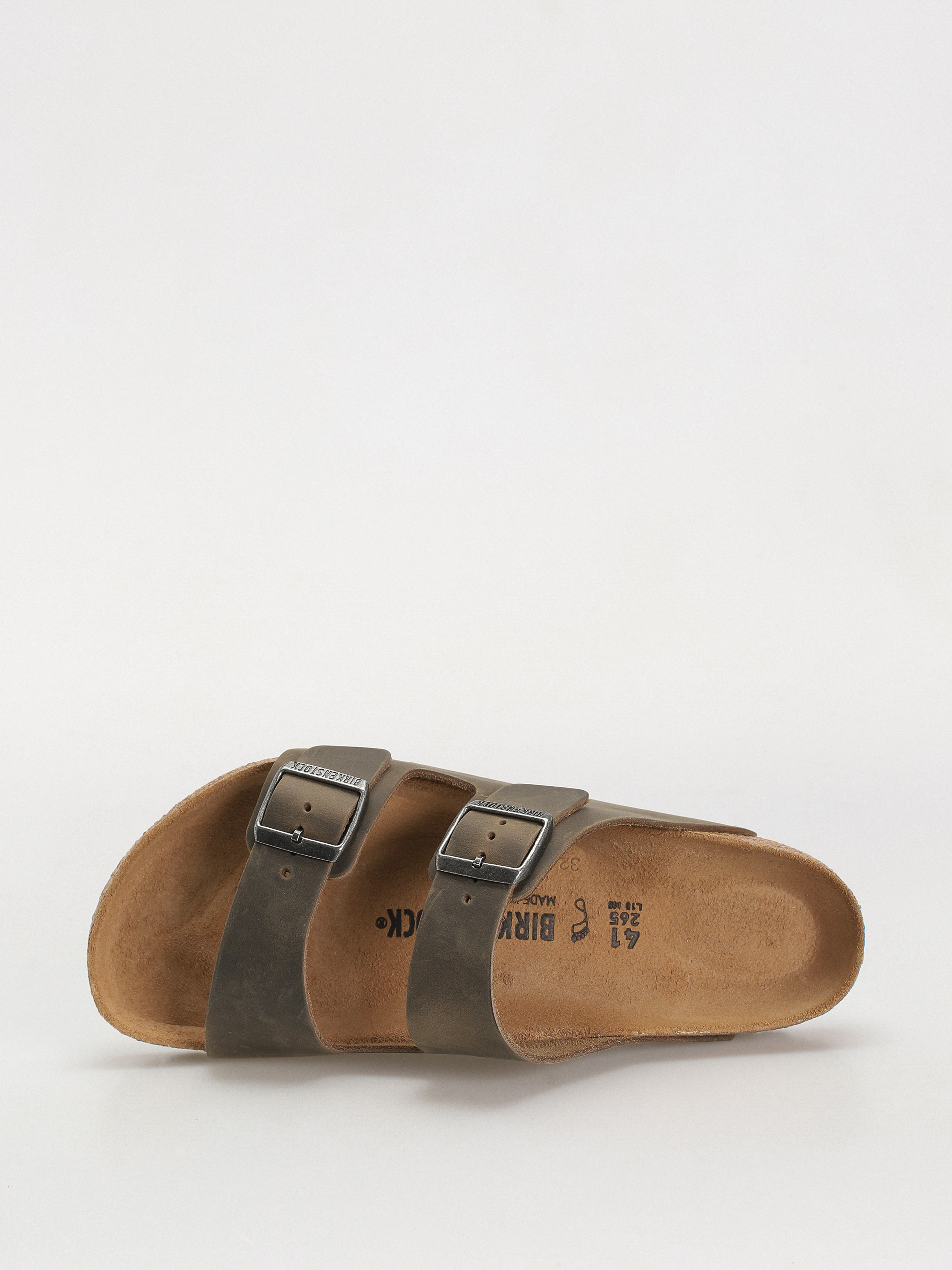 Birkenstock Flip Flops Arizona Oiled Leather Regular (faded khaki)