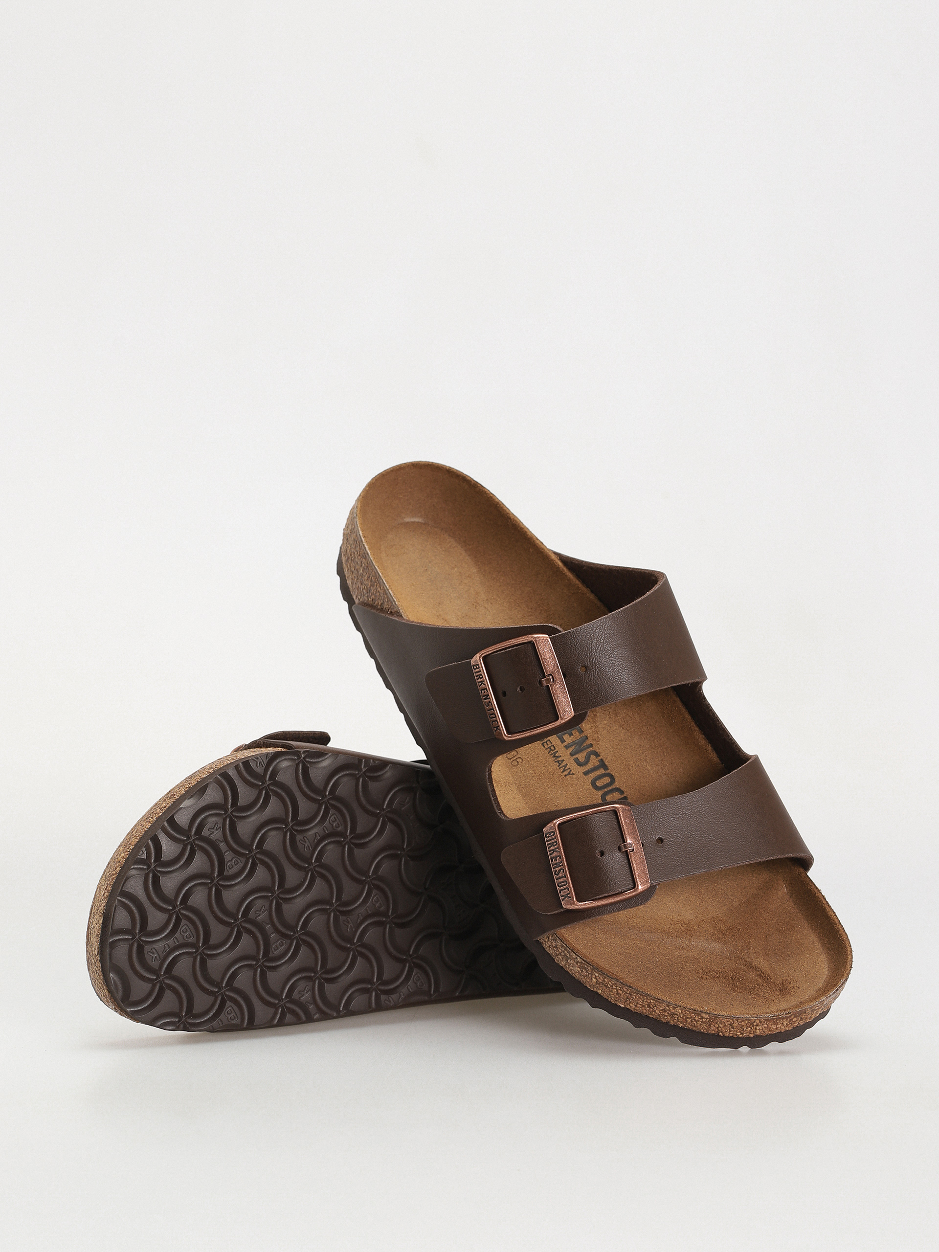 Birkenstock Flip Flops Arizona Birko Flor Regular (dark brown)