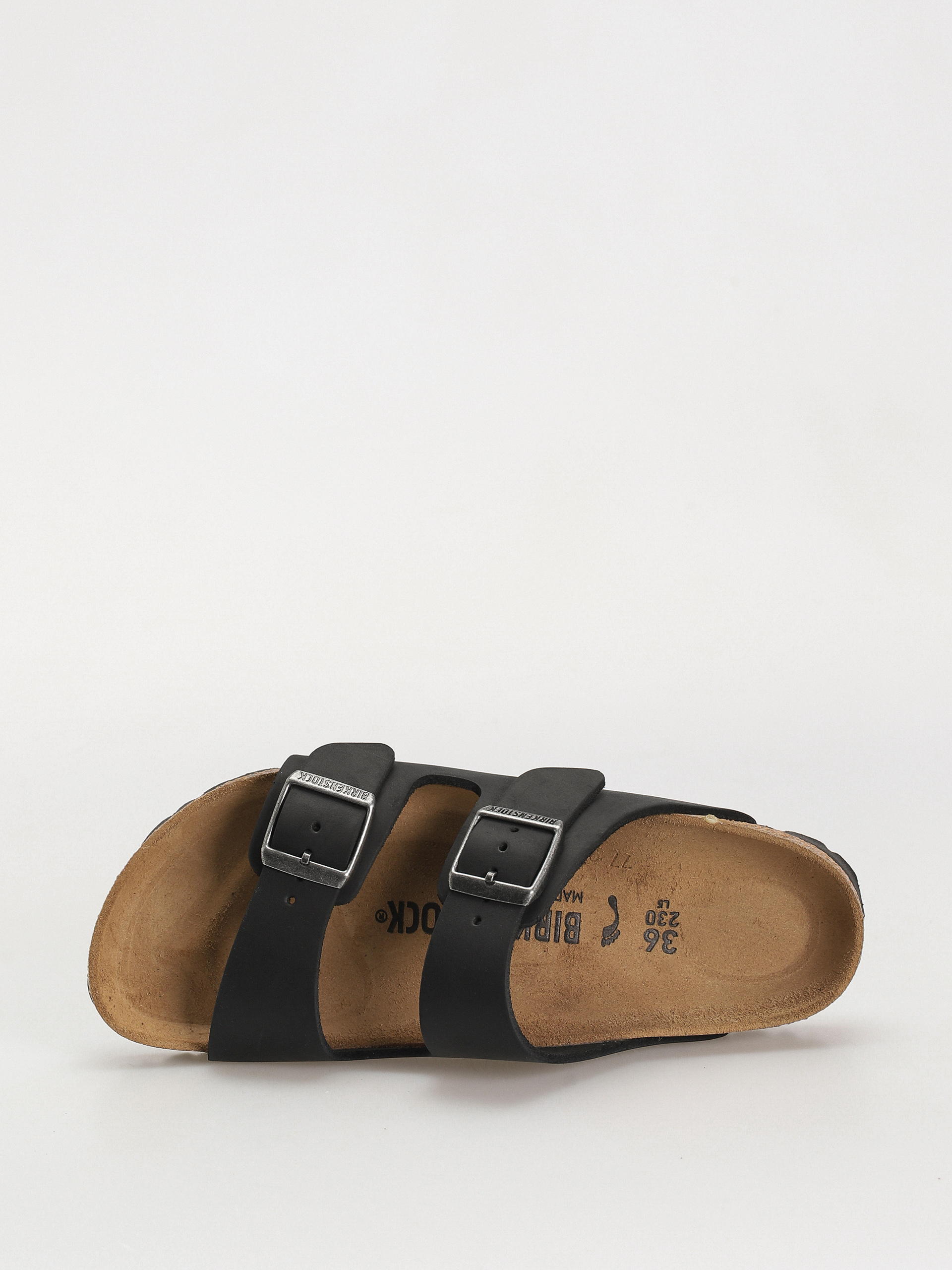 Birkenstock Flip Flops Arizona Oiled Leather Narrow Wmn (black)