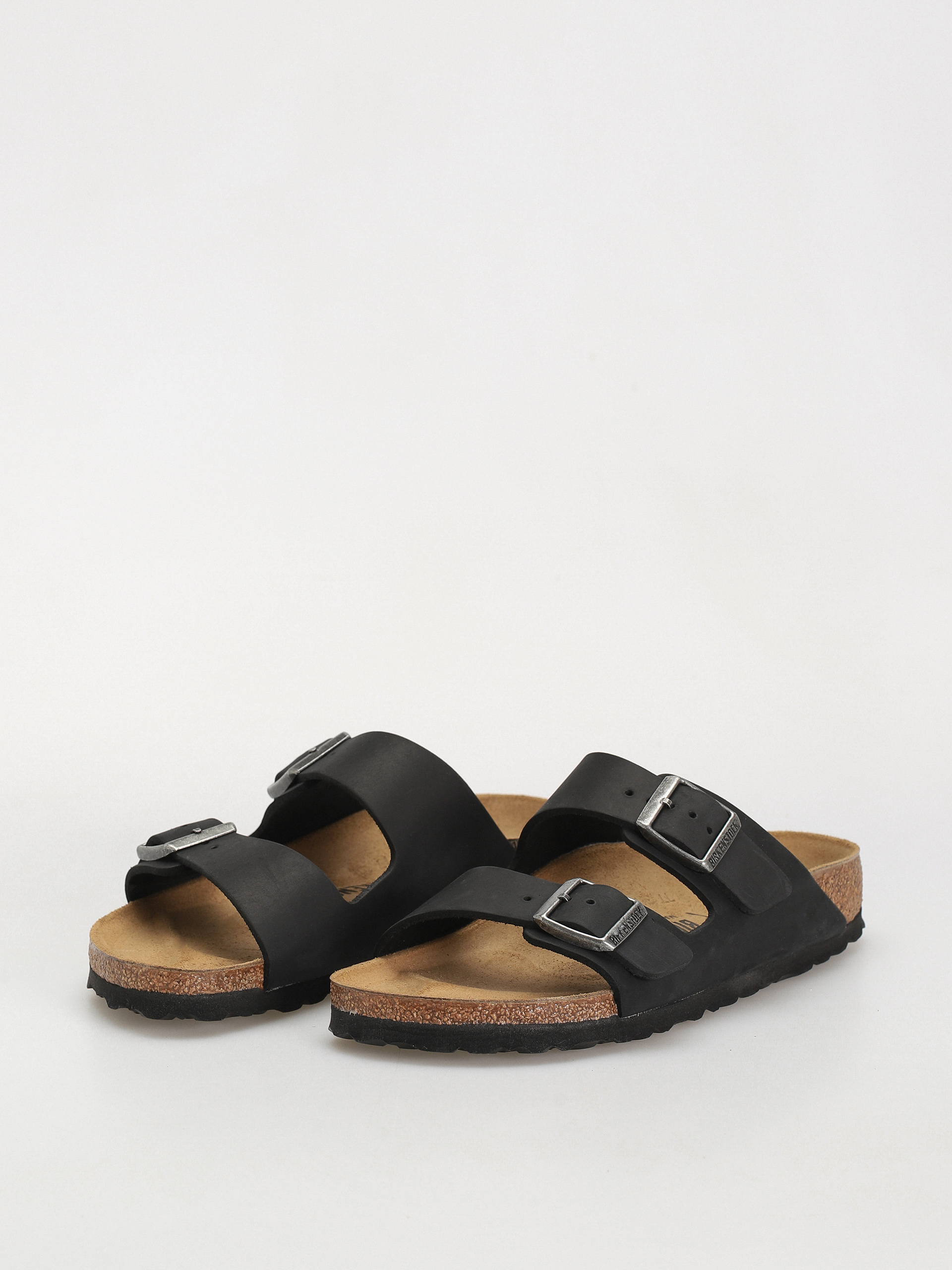 Birkenstock Flip-flops Arizona Oiled Leather Narrow Wmn (black)