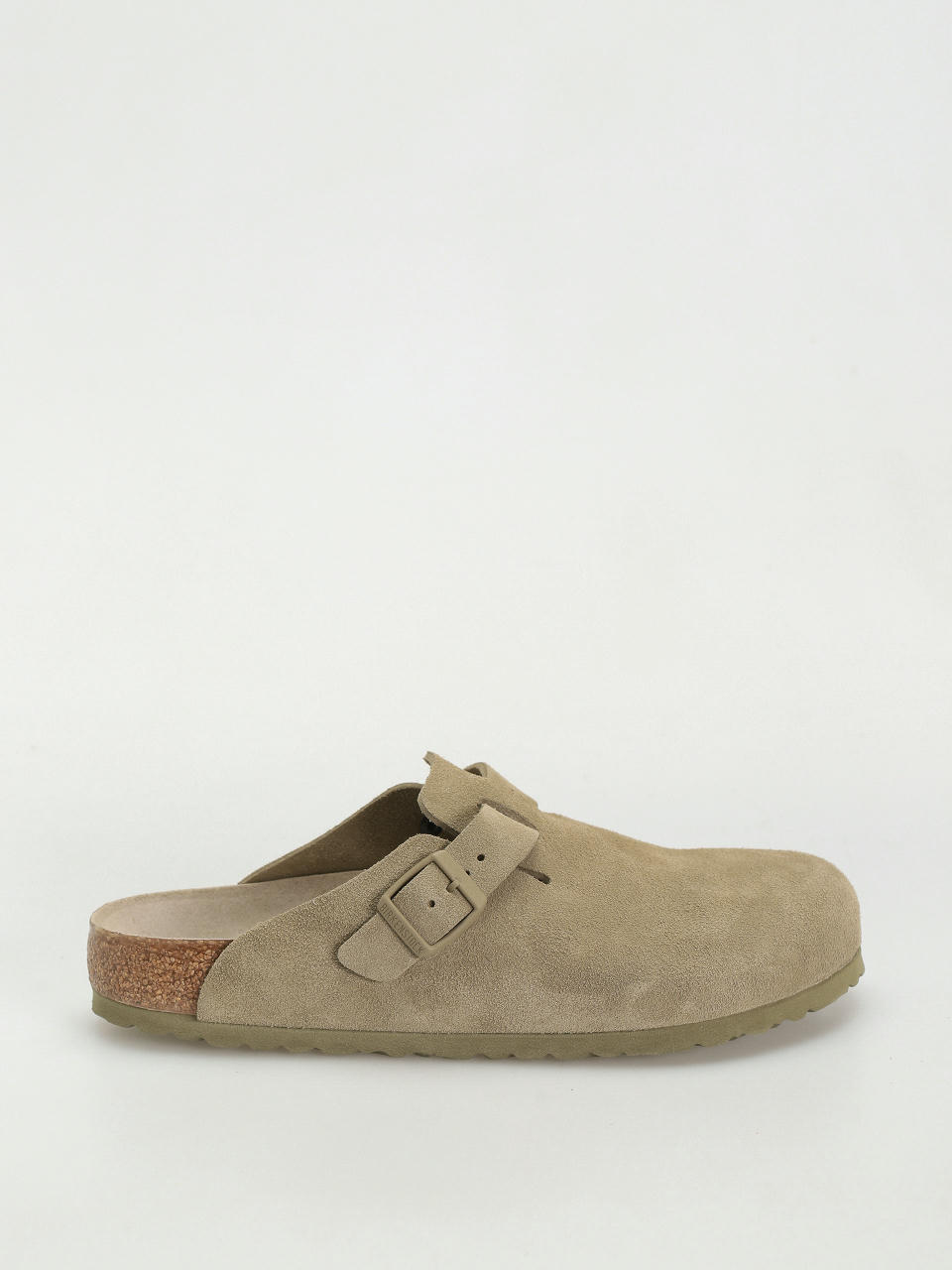 Birkenstock Flip-flops Boston Suede Leather Regular (faded khaki)