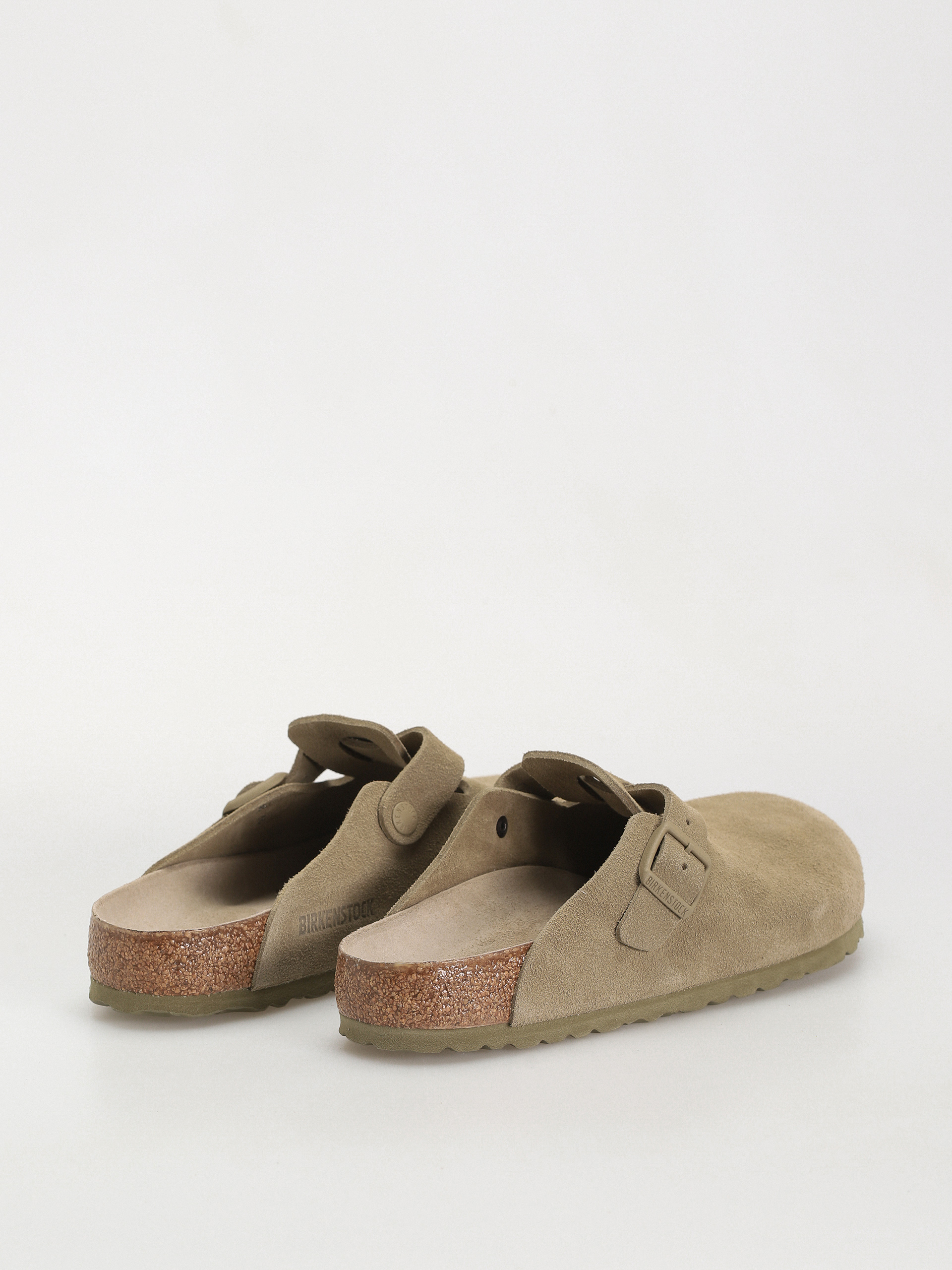Birkenstock Flip-flops Boston Suede Leather Regular - grey (faded