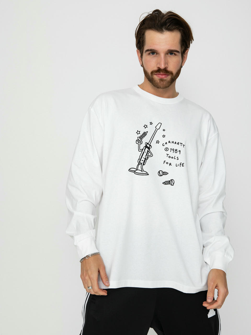 Carhartt WIP Tools For Life Longsleeve (white/black)