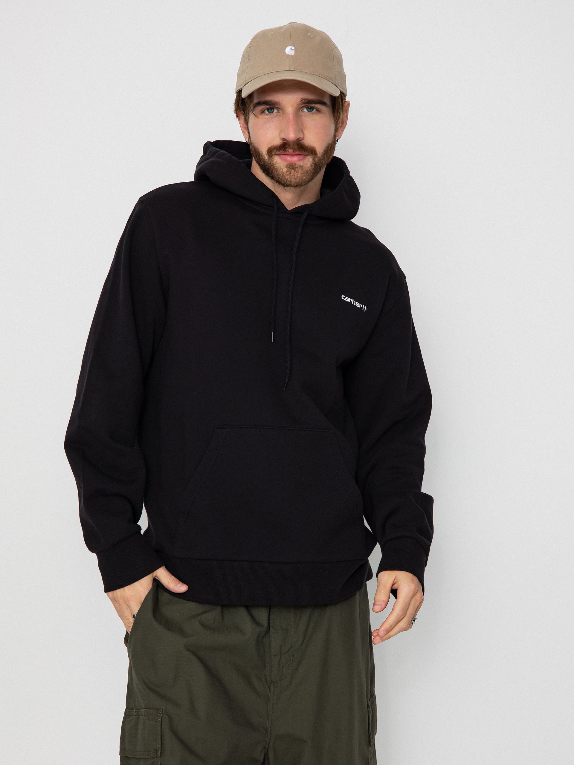 Carhartt WIP Script Embroidery HD Hoodie (black/white)