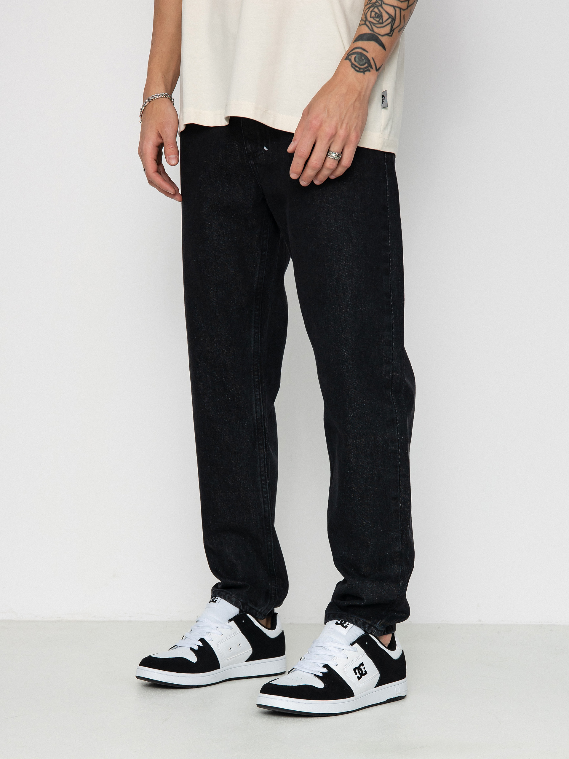 MassDnm Slang Jeans Baggy Fit Pants - black (black washed)