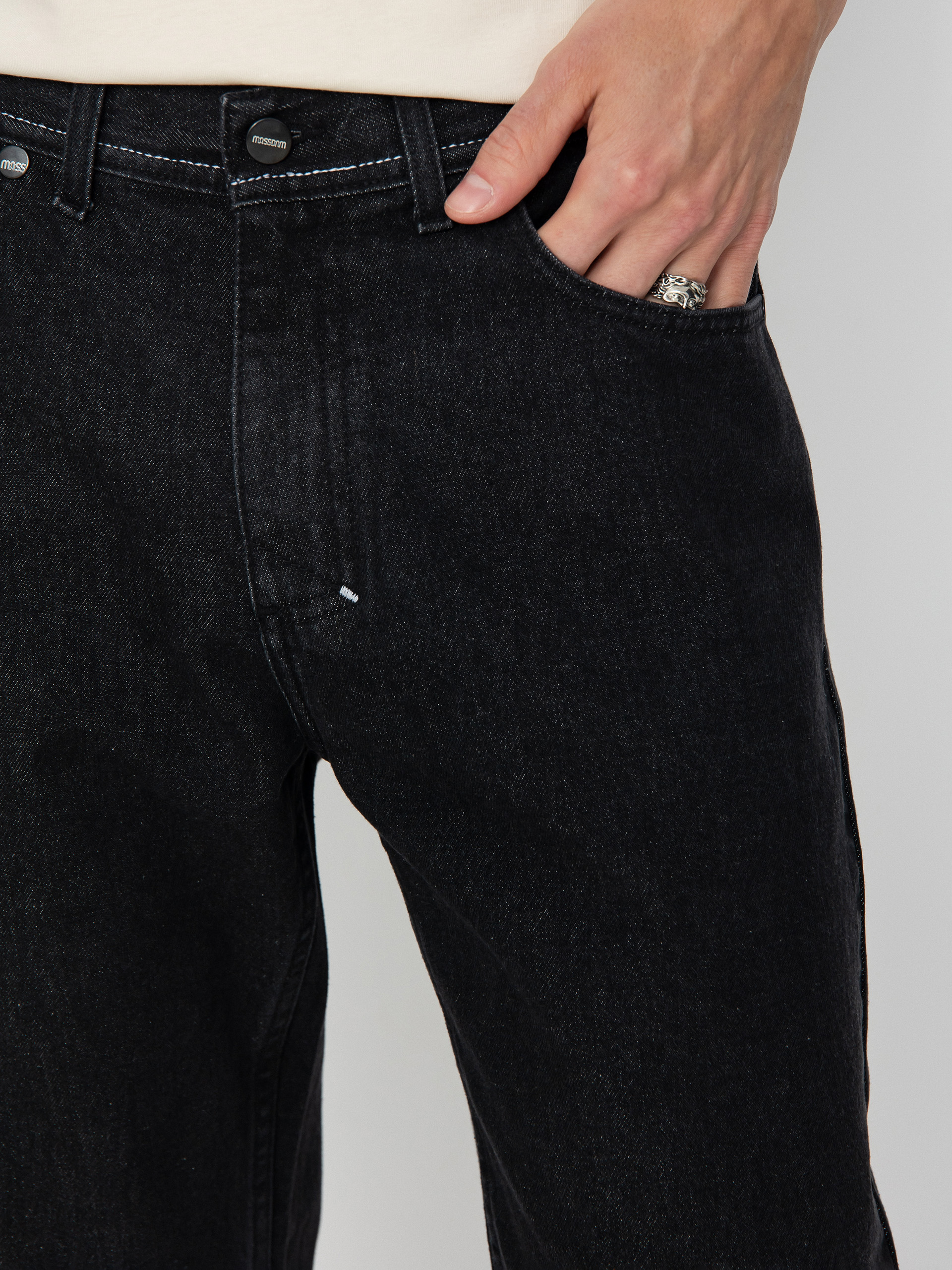 MassDnm Jeans Box Hose (black washed)