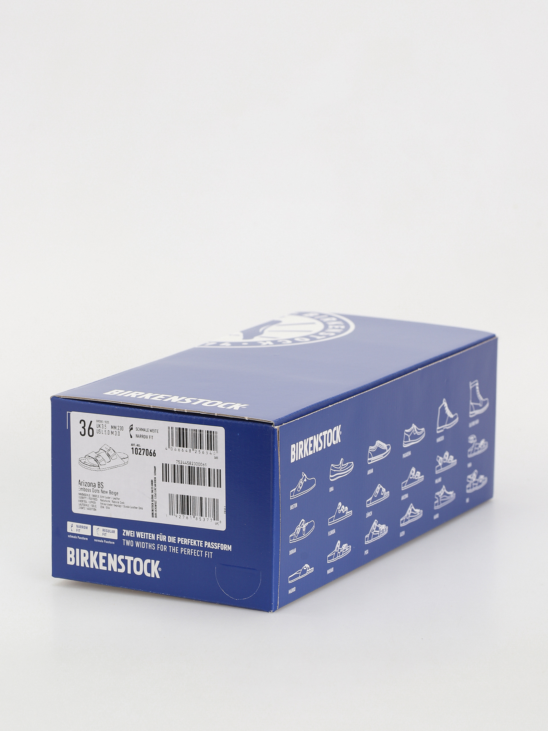 Birkenstock Arizona Suede Embossed Narrow Wmn Flip-flops (emboss dots new beige)