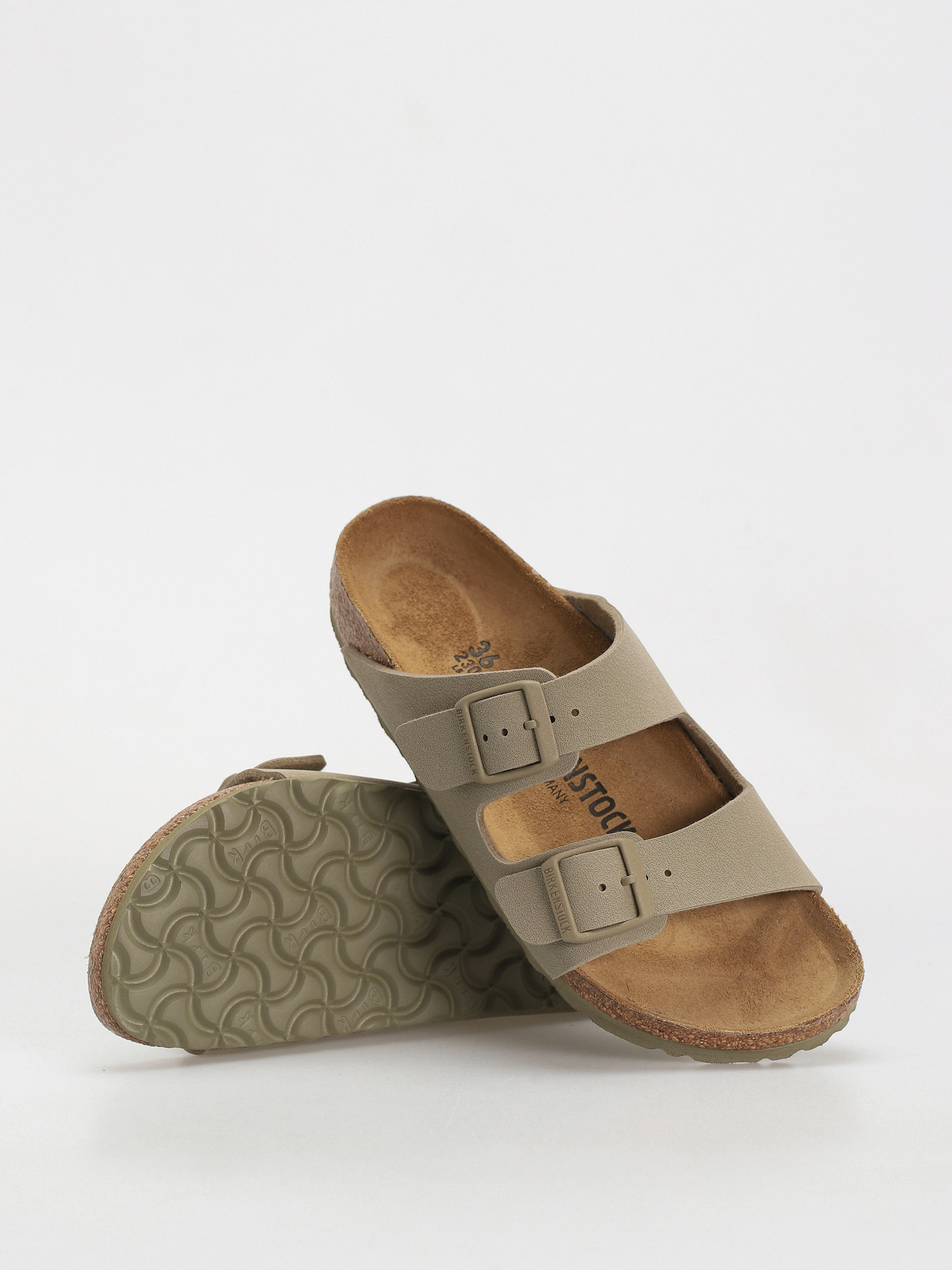 Birkenstock Arizona Birko Flor Narrow Wmn Flip-flops (faded khaki)