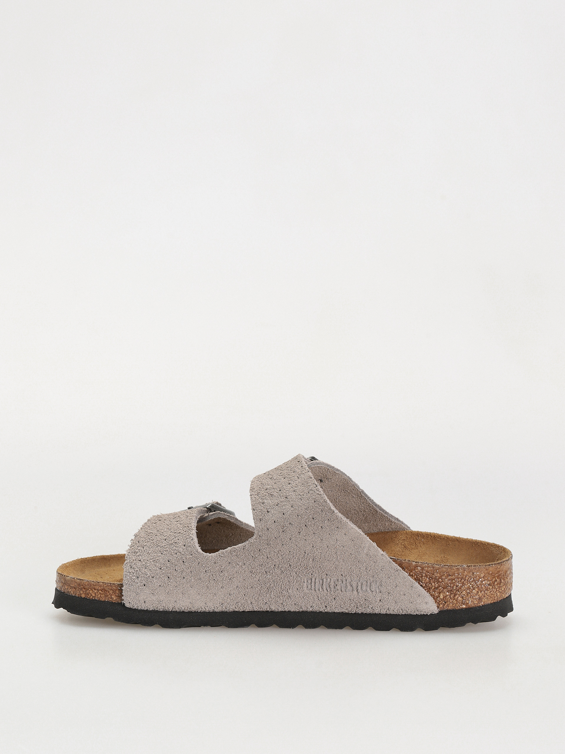 Birkenstock Arizona Suede Embossed Narrow Wmn Flip-flops (emboss dots stone coin)