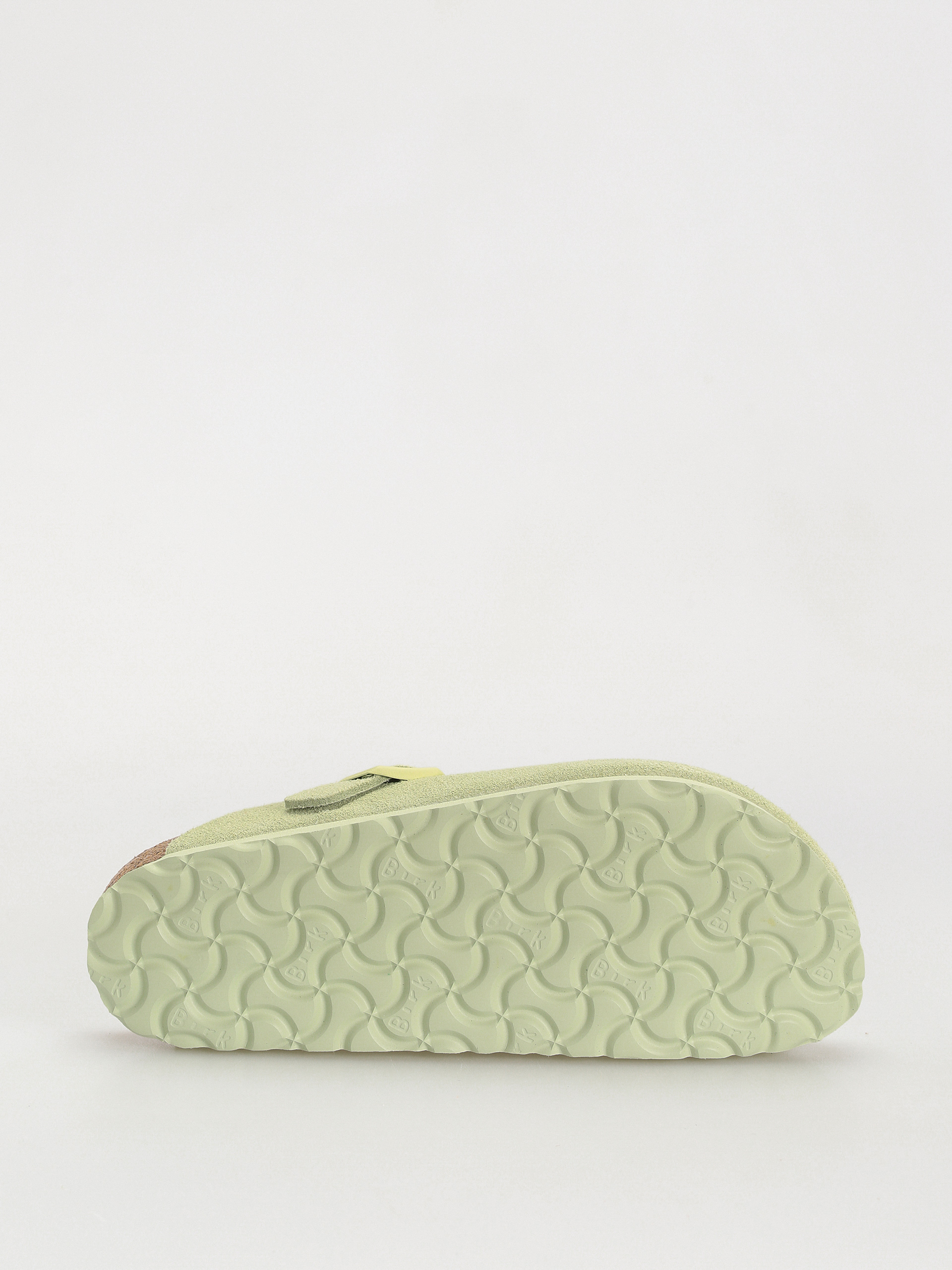 Birkenstock Boston Suede Leather Narrow Wmn Flip-flops (faded lime)