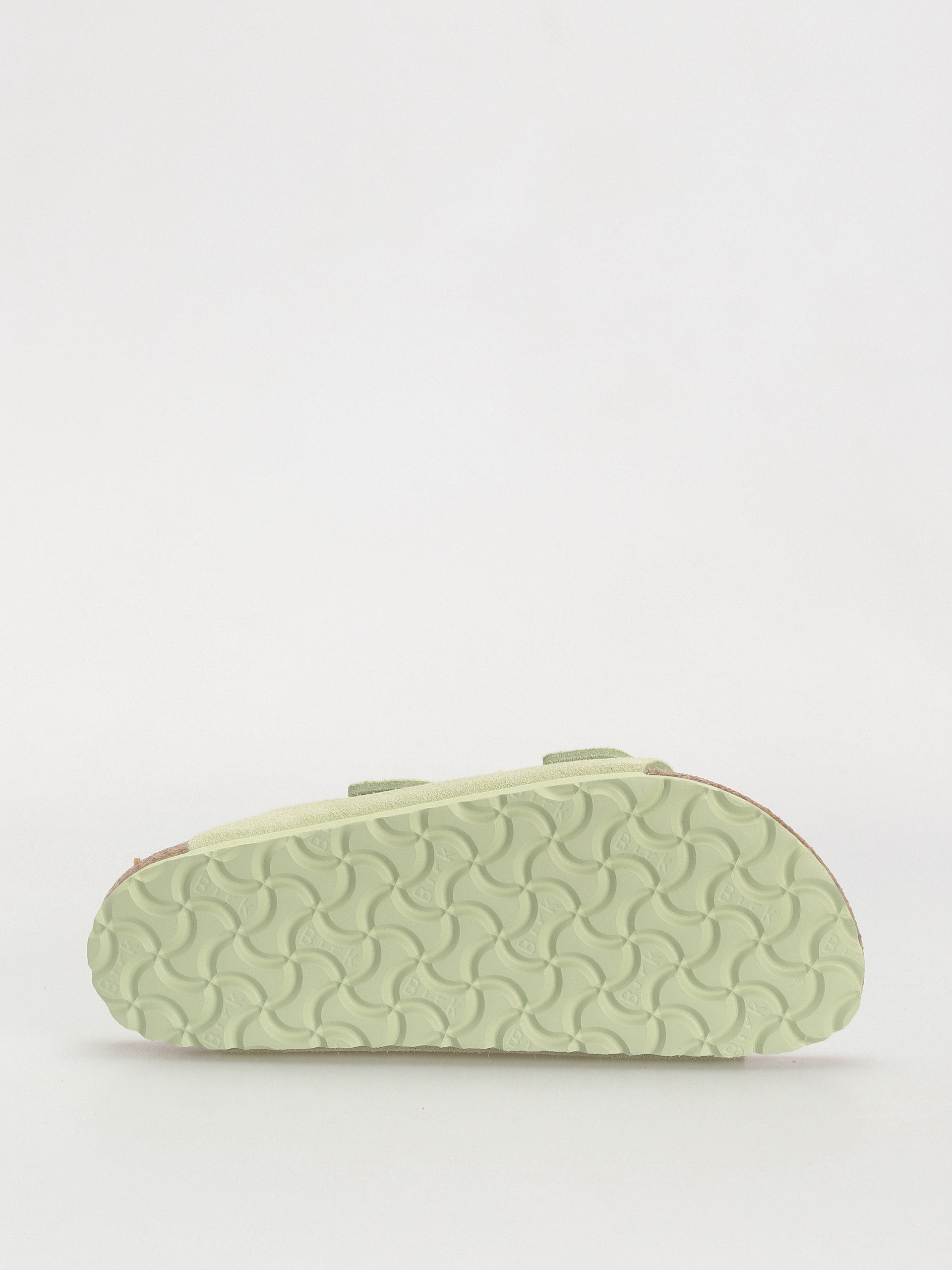 Birkenstock Arizona Suede Leather Narrow Wmn Flip Flops (faded lime)