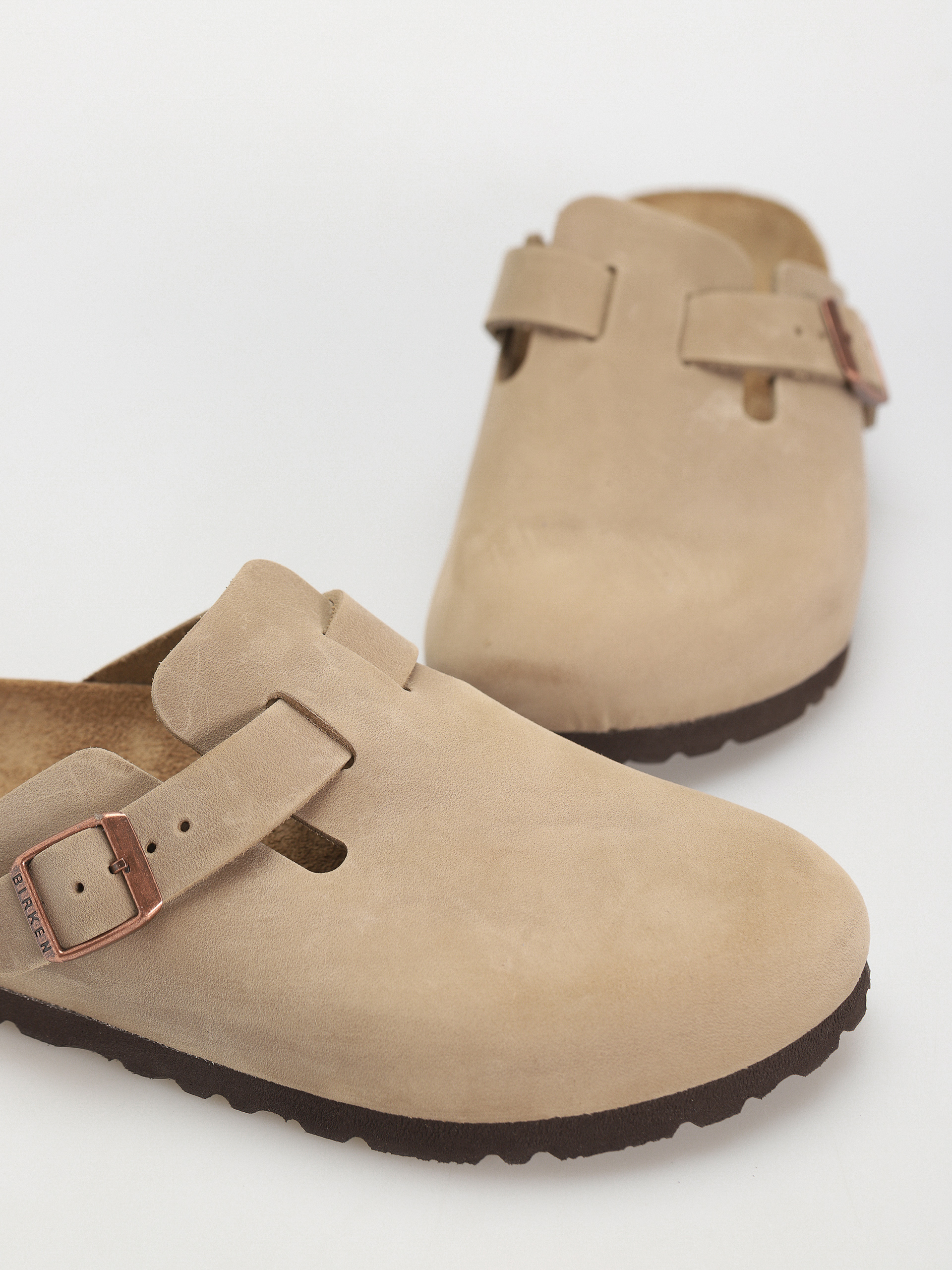 Birkenstock Boston Oiled Leather Narrow Wmn Flip-flops (tobacco brown)