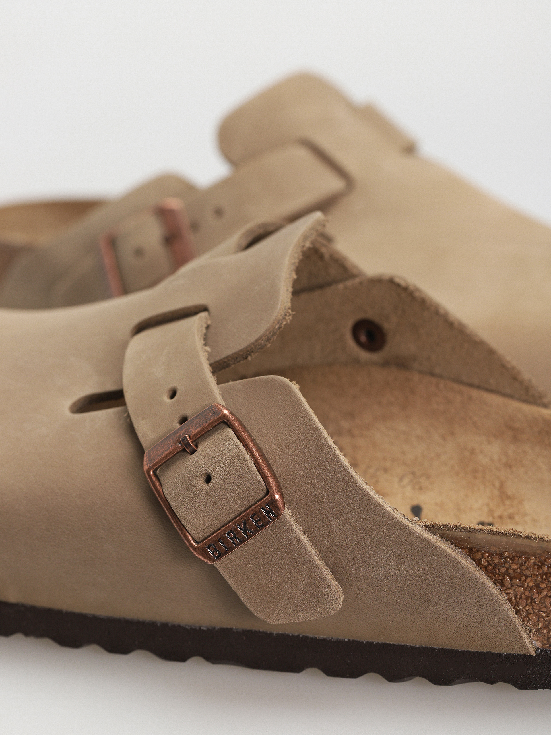 Birkenstock Boston Oiled Leather Narrow Wmn Flip-flops (tobacco brown)