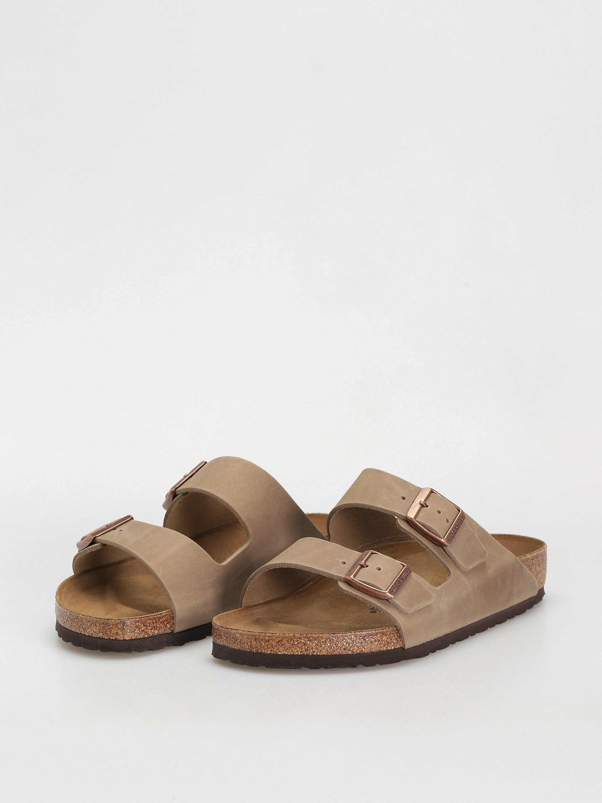 Birkenstock Arizona Oiled Leather Regular Flip-flops (tobacco brown)