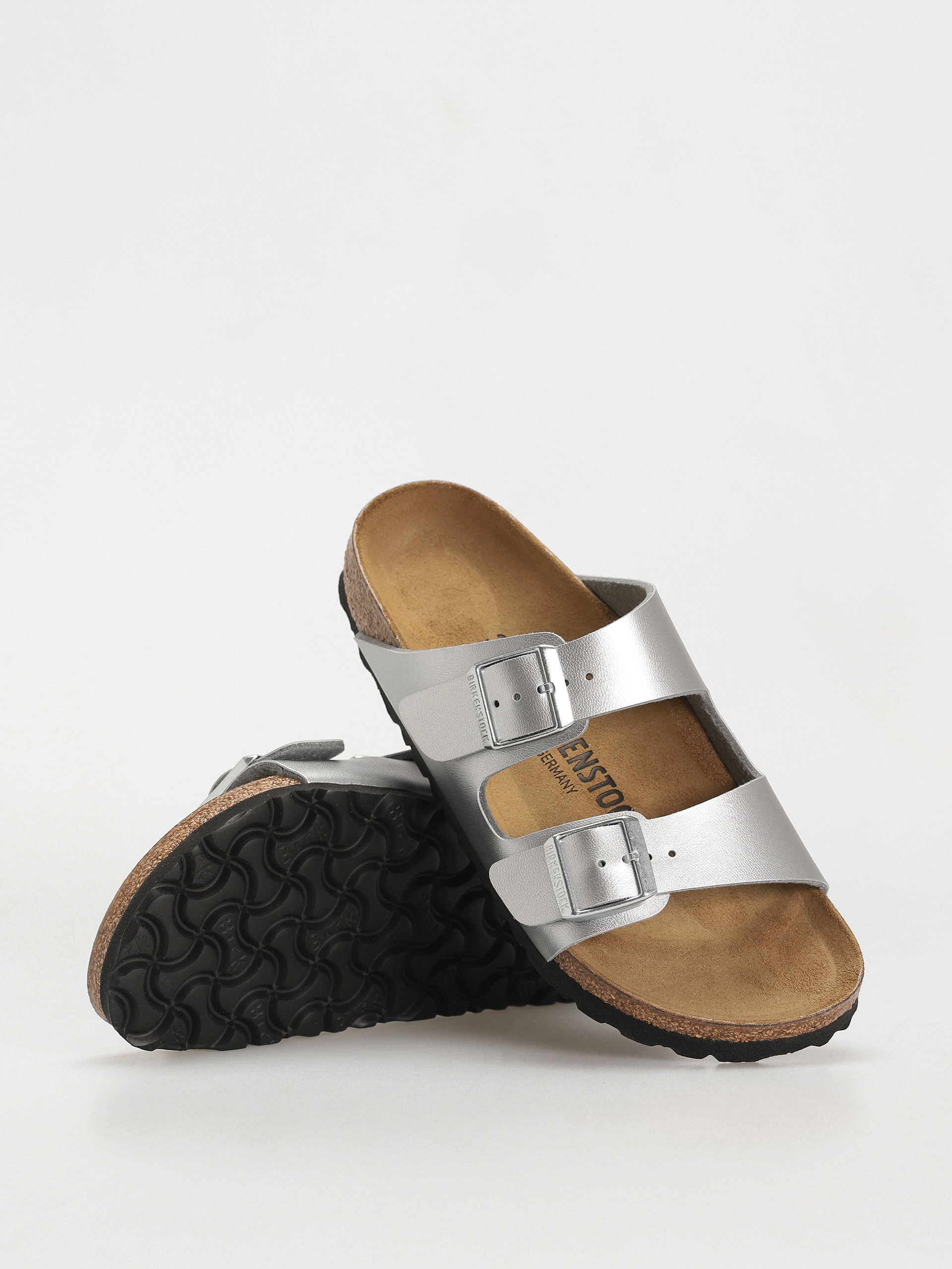 Birkenstock Arizona Birko Flor Narrow Wmn Flip-flops (silver)