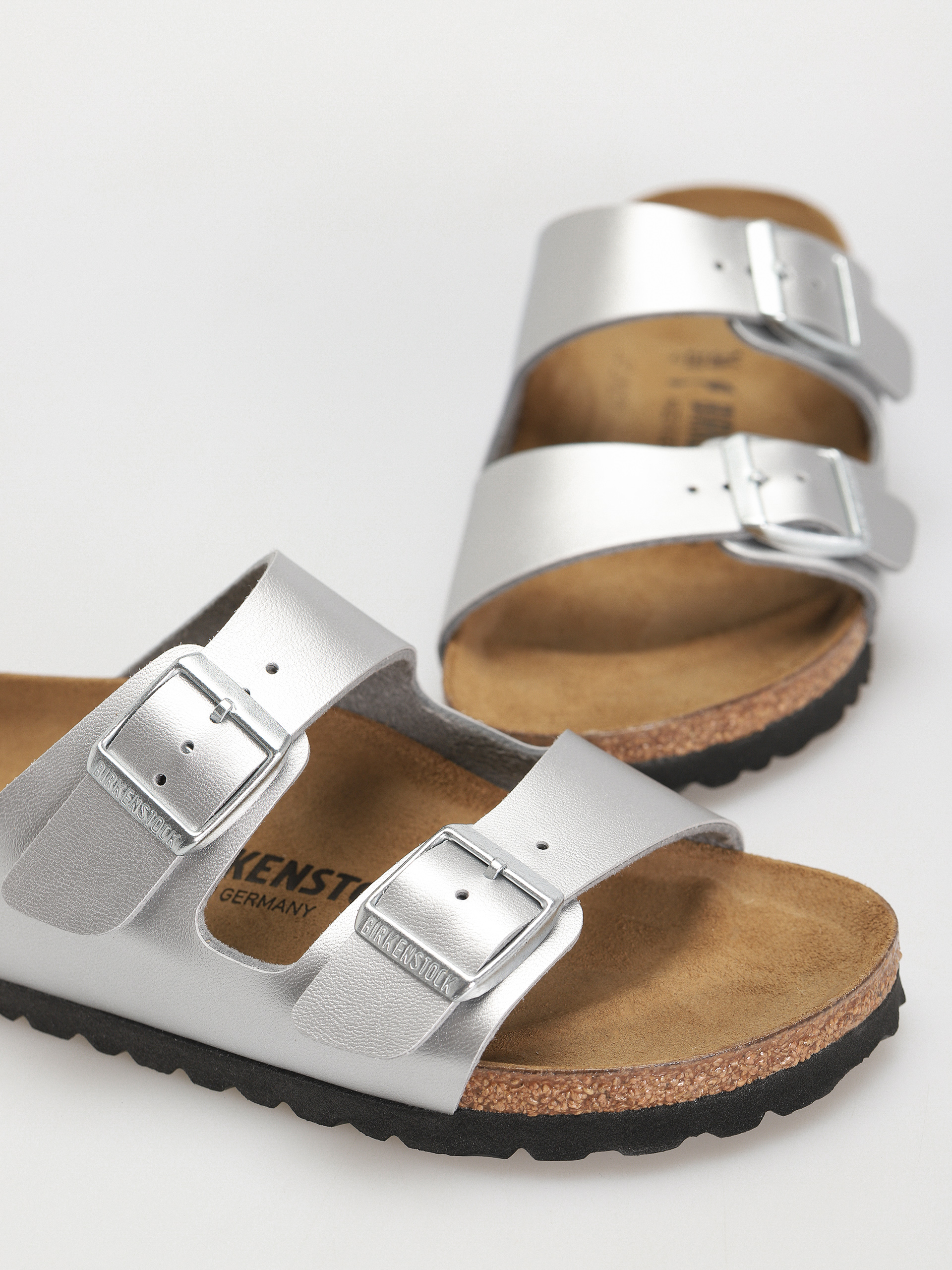 Birkenstock Arizona Birko Flor Narrow Wmn Flip Flops (silver)