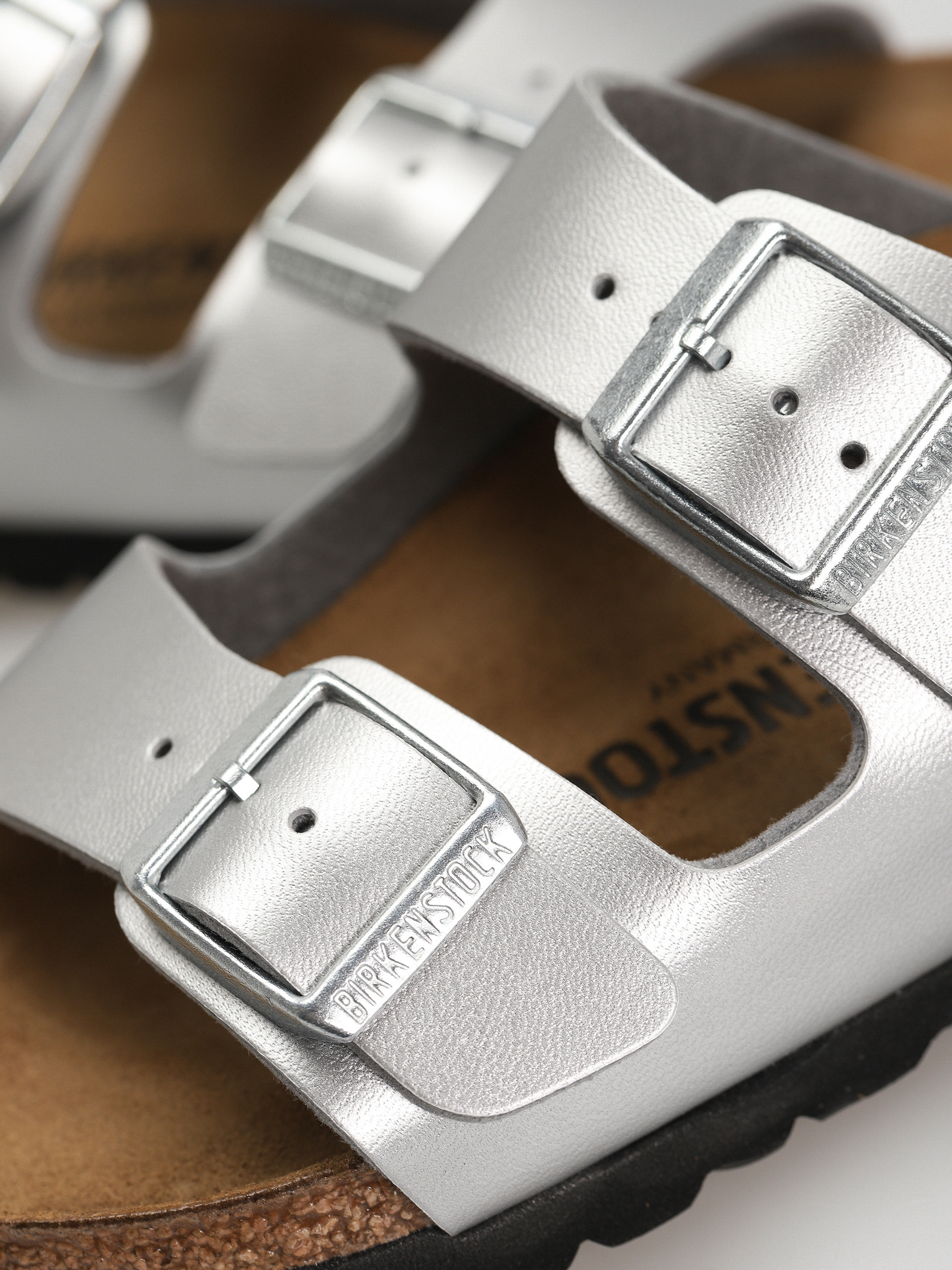 Birkenstock Arizona Birko Flor Narrow Wmn Flip Flops (silver)