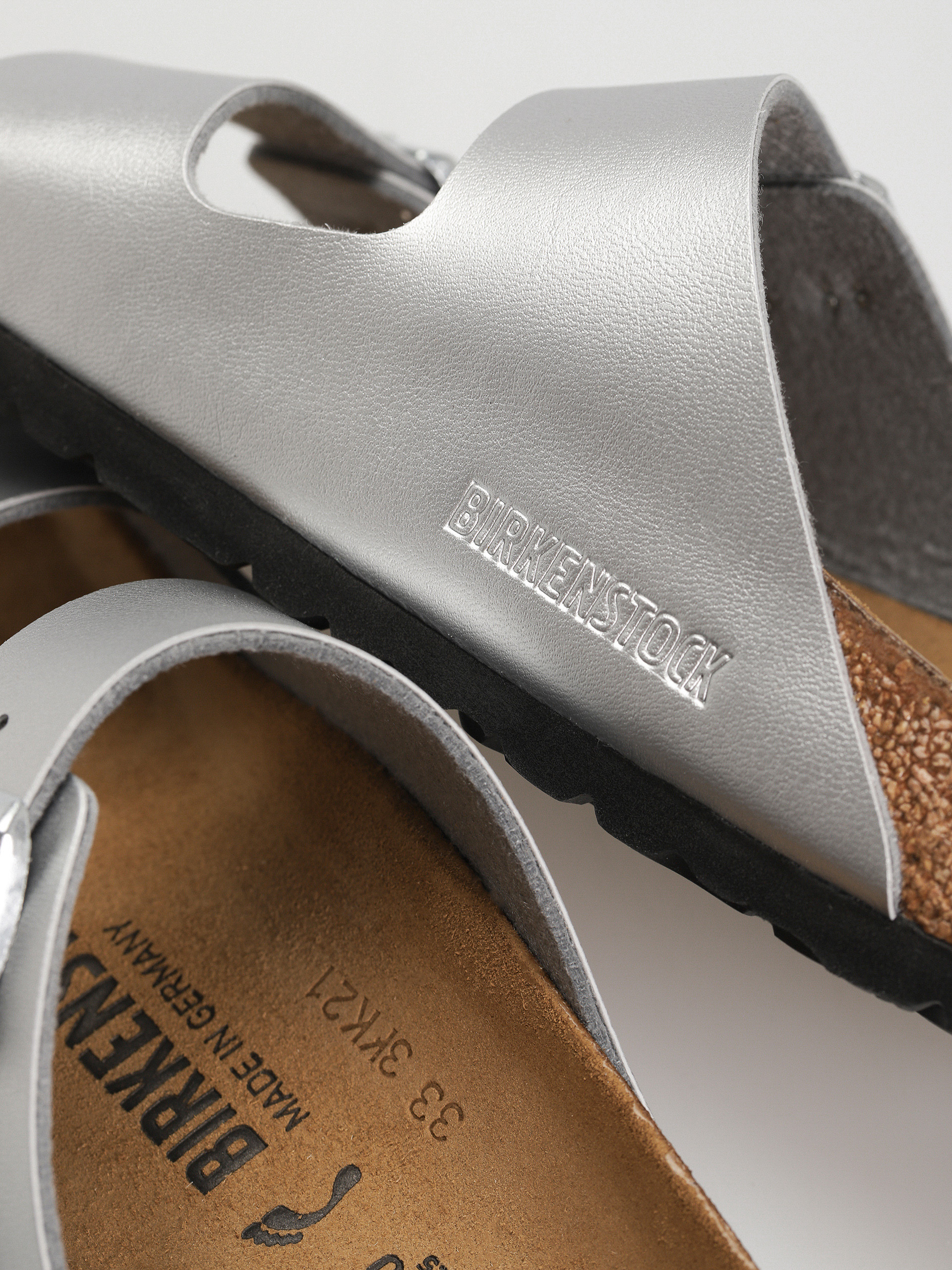 Birkenstock Arizona Birko Flor Narrow Wmn Flip Flops (silver)