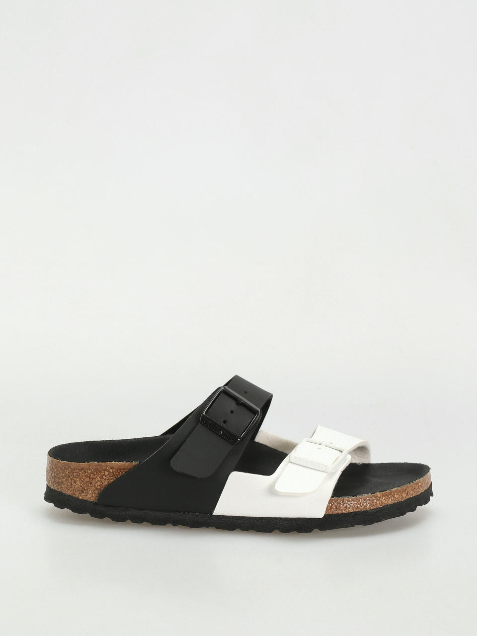 Birkenstock Arizona Birko Flor Narrow Wmn Flip Flops (black/white)