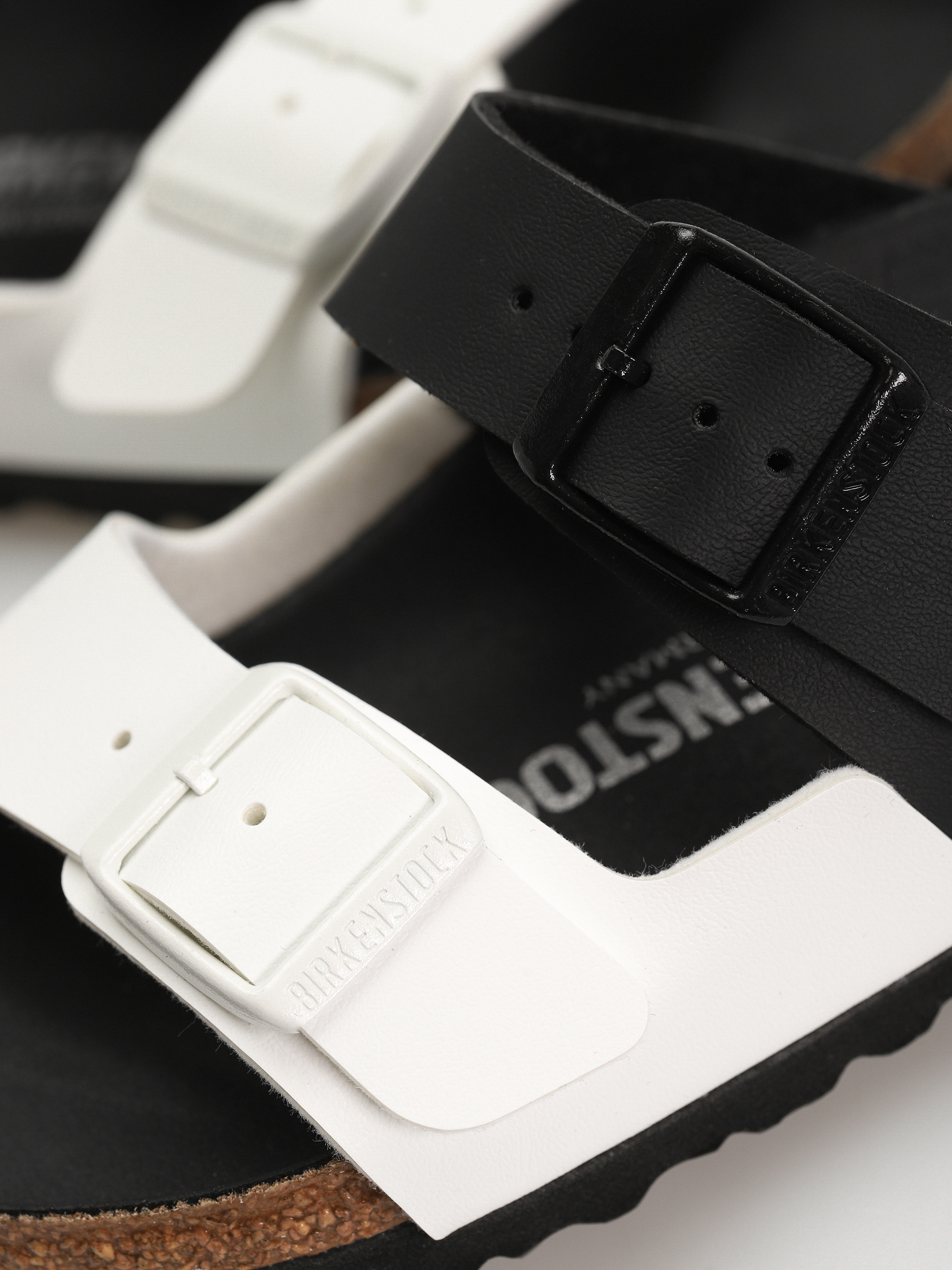 Birkenstock Arizona Birko Flor Narrow Wmn Flip-flops (black/white)