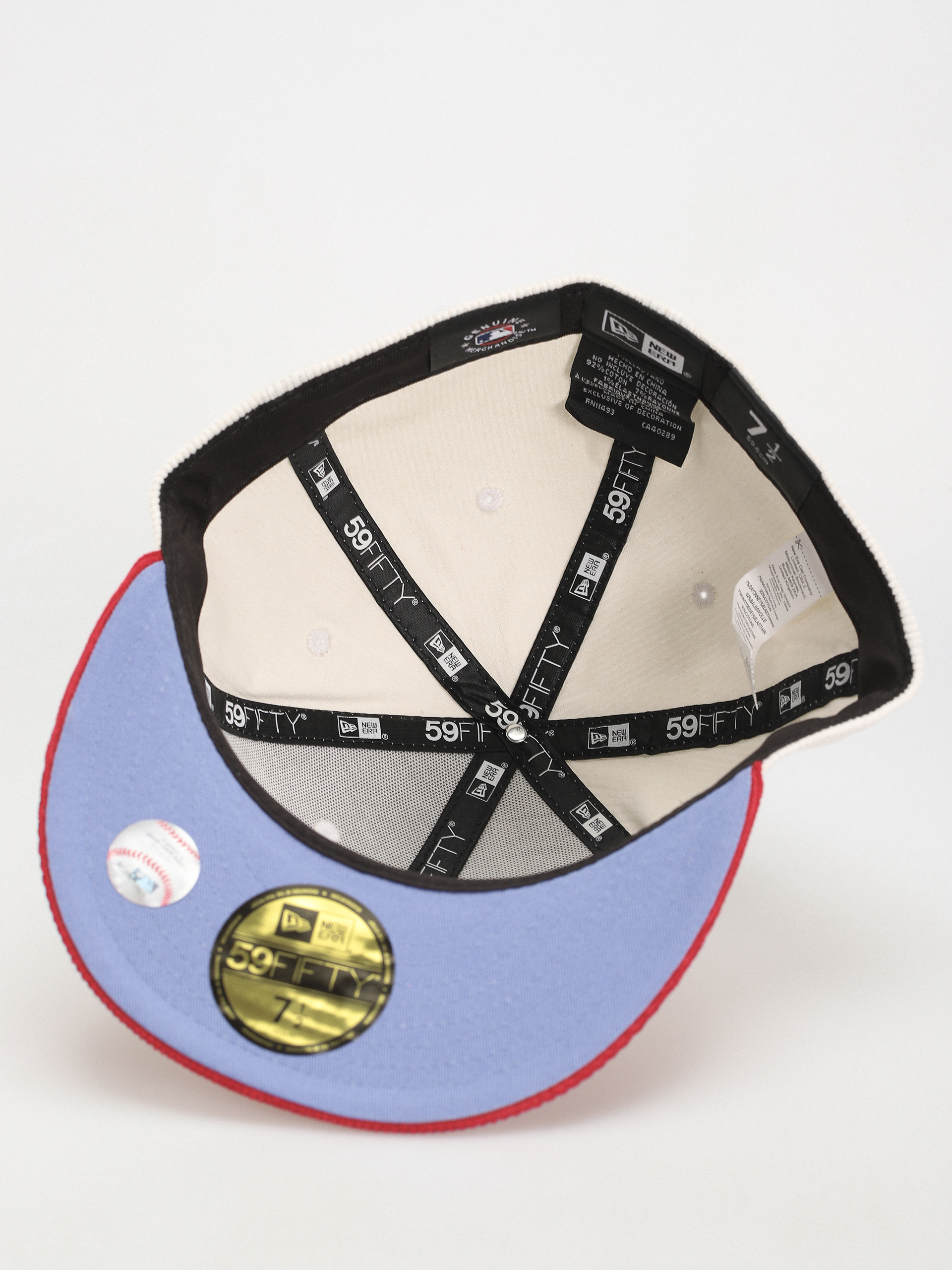 New Era Cord 59Fifty New York Yankees Cap (off white/red)