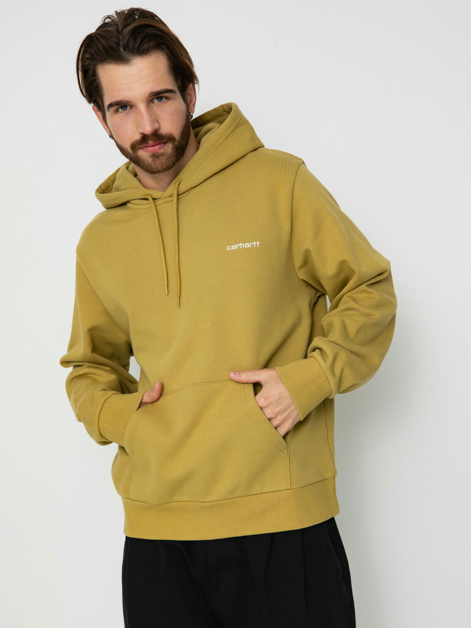 Carhartt WIP Script Embroidery HD Hoodie (agate/white)