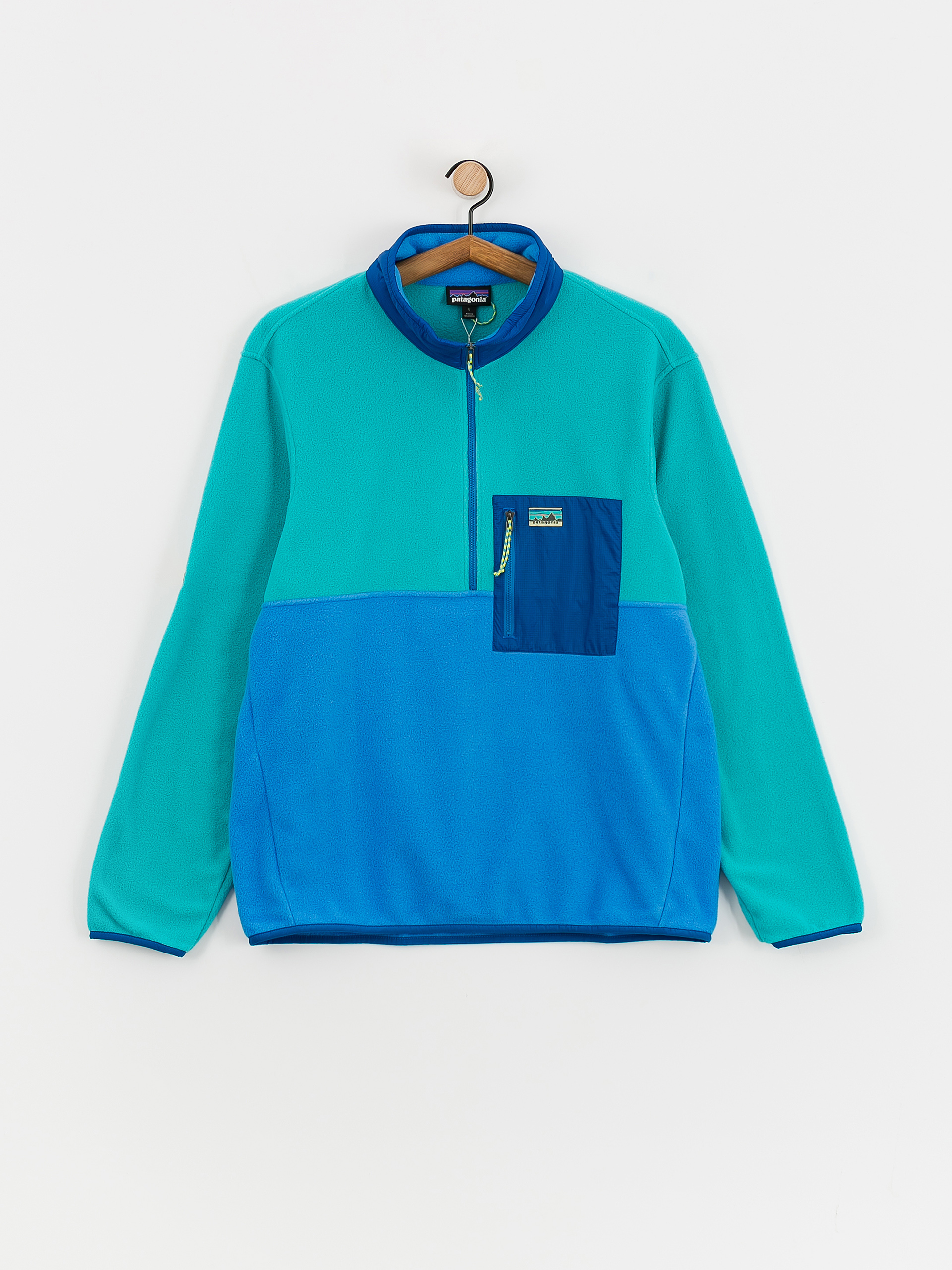 Mens Patagonia Microdini 1/2 Zip Fleece  (vessel blue)